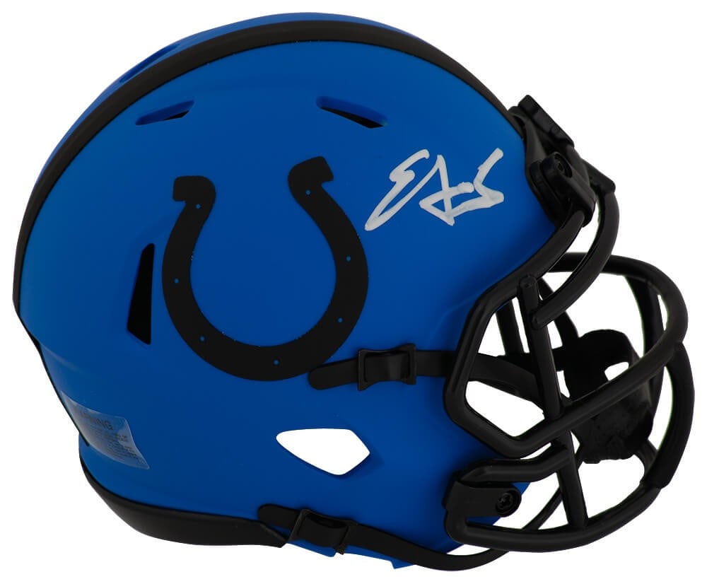 Edgerrin James Signed Colts RAVE Mini Helmet with COA: Edgerrin James Signed Colts RAVE Mini Helmet with COA Edgerrin James Signed Colts RAVE Mini Helmet with COA This Edgerrin James signed mini helmet features the iconic Indianapolis Colts RAVE design by