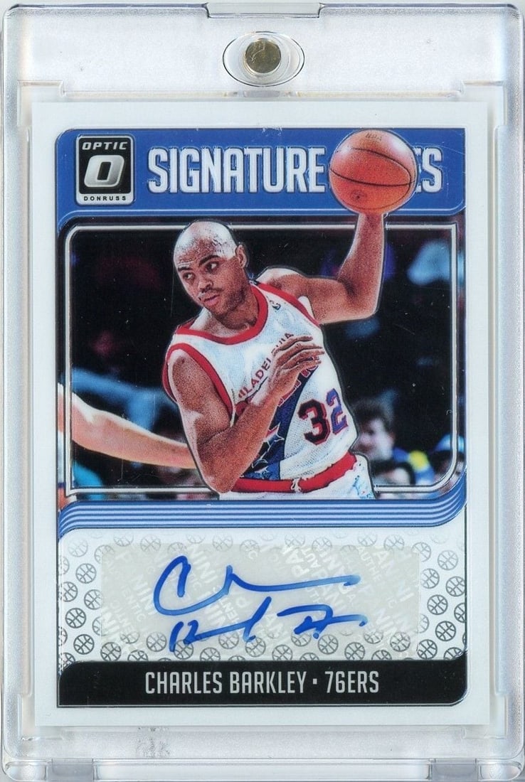 Charles Barkley Autographed 2018 Panini Donruss Optic Signature Series Card (1 of 2)