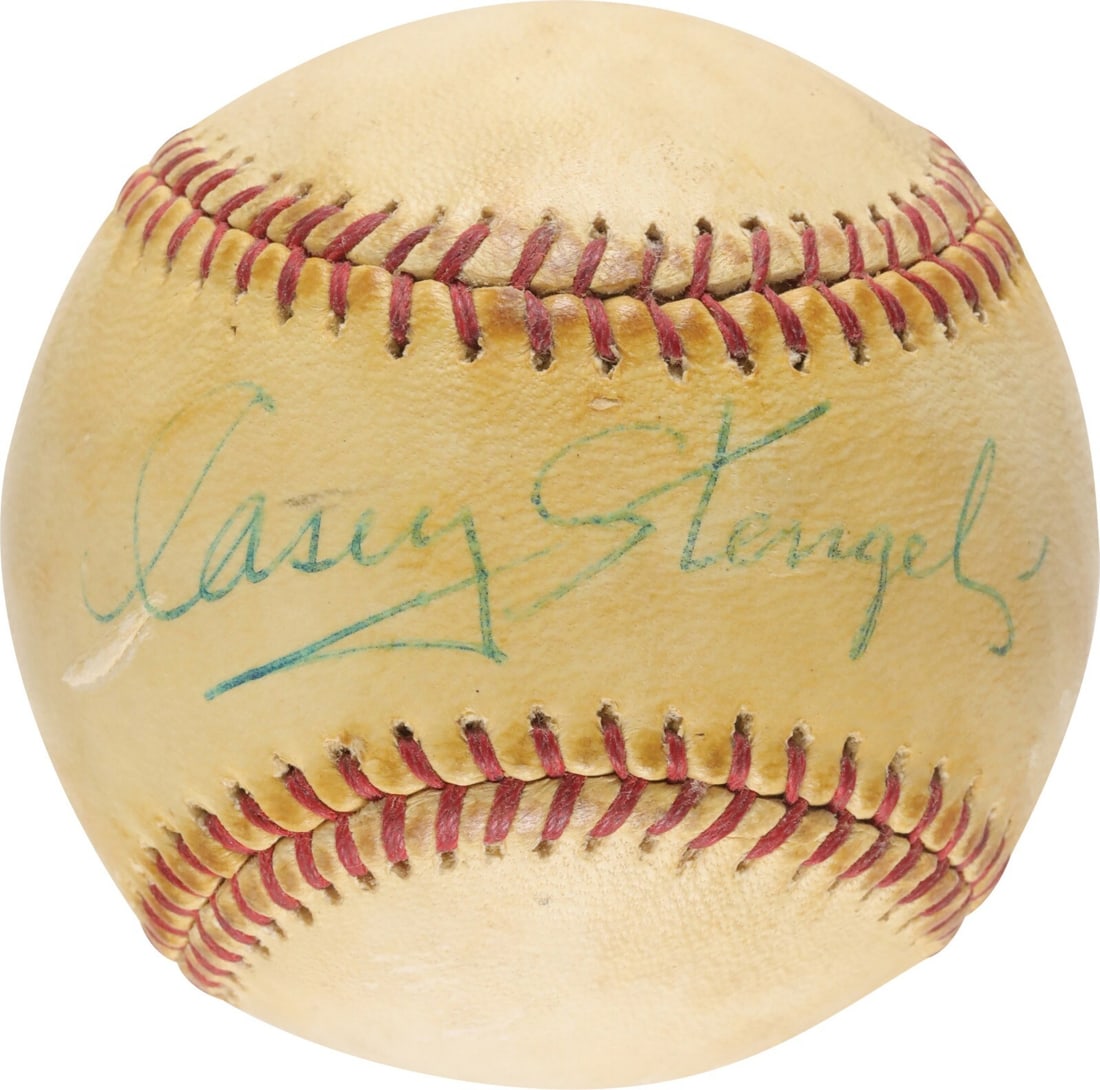 Casey Stengel Autographed Baseball PSA Full LOA Original (1 of 7)