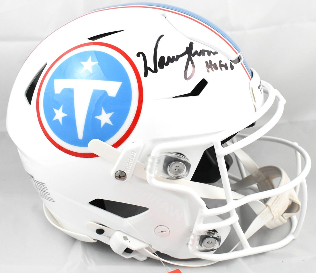 Tennessee Titans Speedflex Full Size Helmet Signed by Warren Moon BAS Hologram: Tennessee Titans Speedflex Full Size Helmet Signed by Warren Moon BAS Hologram Pre-owned Tennessee Titans SpeedFlex full-size helmet signed by Warren Moon. Includes Hall of Fame inscription and Becket