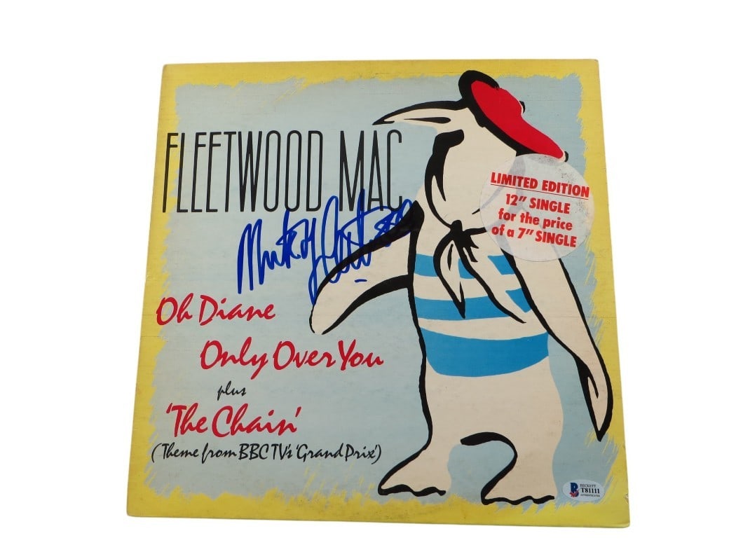 Beckett Authenticated Mick Fleetwood Autographed Album Cover: Beckett Authenticated Mick Fleetwood Autographed Album Cover Original record album cover signed by Mick Fleetwood. This pre-owned piece has been authenticated by Beckett Authentication and includes th