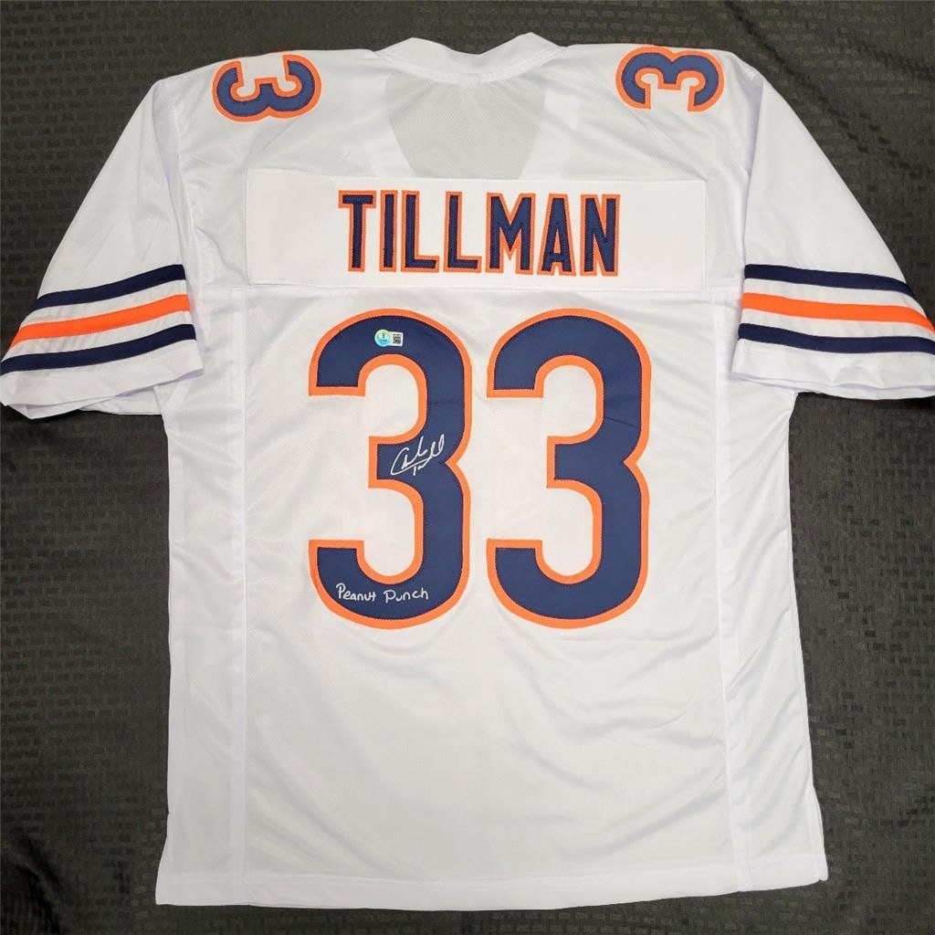 Autographed Charles Tillman Chicago Bears Football Jersey Beckett BAS: Autographed Charles Tillman Chicago Bears Football Jersey Beckett BAS Signed Charles Tillman "Peanut Punch" Chicago Bears jersey with Beckett Authentication Services (BAS) authentication. This origina
