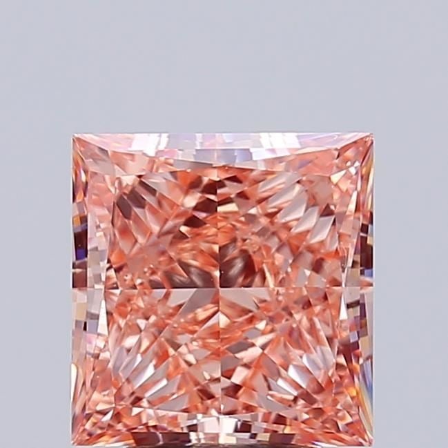 Loose Diamond - PRINCESS 4.02ct Fancy Intense Orange Pink VVS2: Loose Diamond - PRINCESS 4.02ct Fancy Intense Orange Pink VVS2 Source: This is a real non-mined Diamond that has been grown in a lab Shape: PRINCESS Carats: 4.02 Color: Fancy Intense Orange Pink Certi