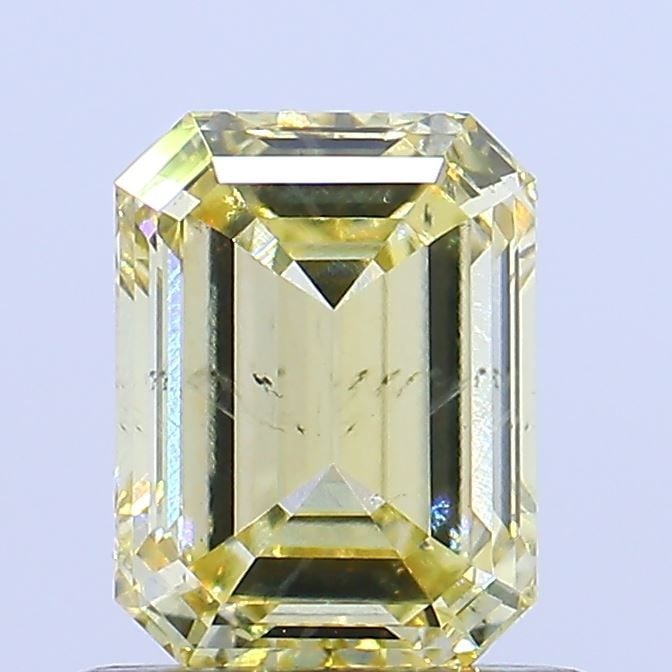 Loose Diamond - EMERALD 0.85ct Fancy Yellow SI2: Loose Diamond - EMERALD 0.85ct Fancy Yellow SI2 Source: This is a real non-mined Diamond that has been grown in a lab Shape: EMERALD Carats: 0.85 Color: Fancy Yellow Certification: IGI Video: