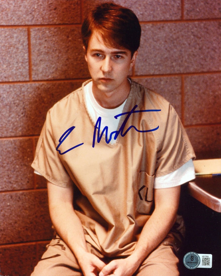 Signed Edward Norton Primal Fear 8x10 Vertical Photograph Beckett BAS AE17552 (1 of 2)