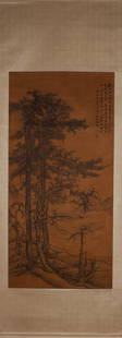 A Chinese Pine Tree Painting Mark Li Chen: A Chinese Pine Tree Painting Mark Li Chen137*66cm