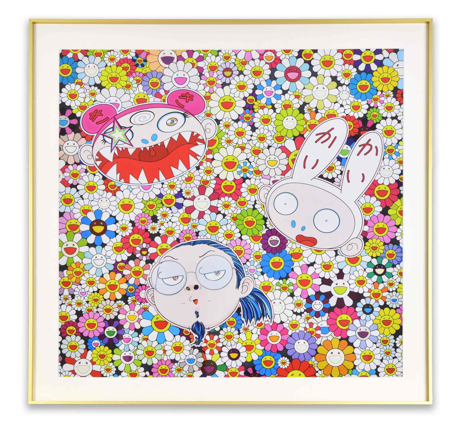 Takashi Murakami (b. 1962), Superflat Flower Field with Characters, Decorative Print After the (1 of 1)