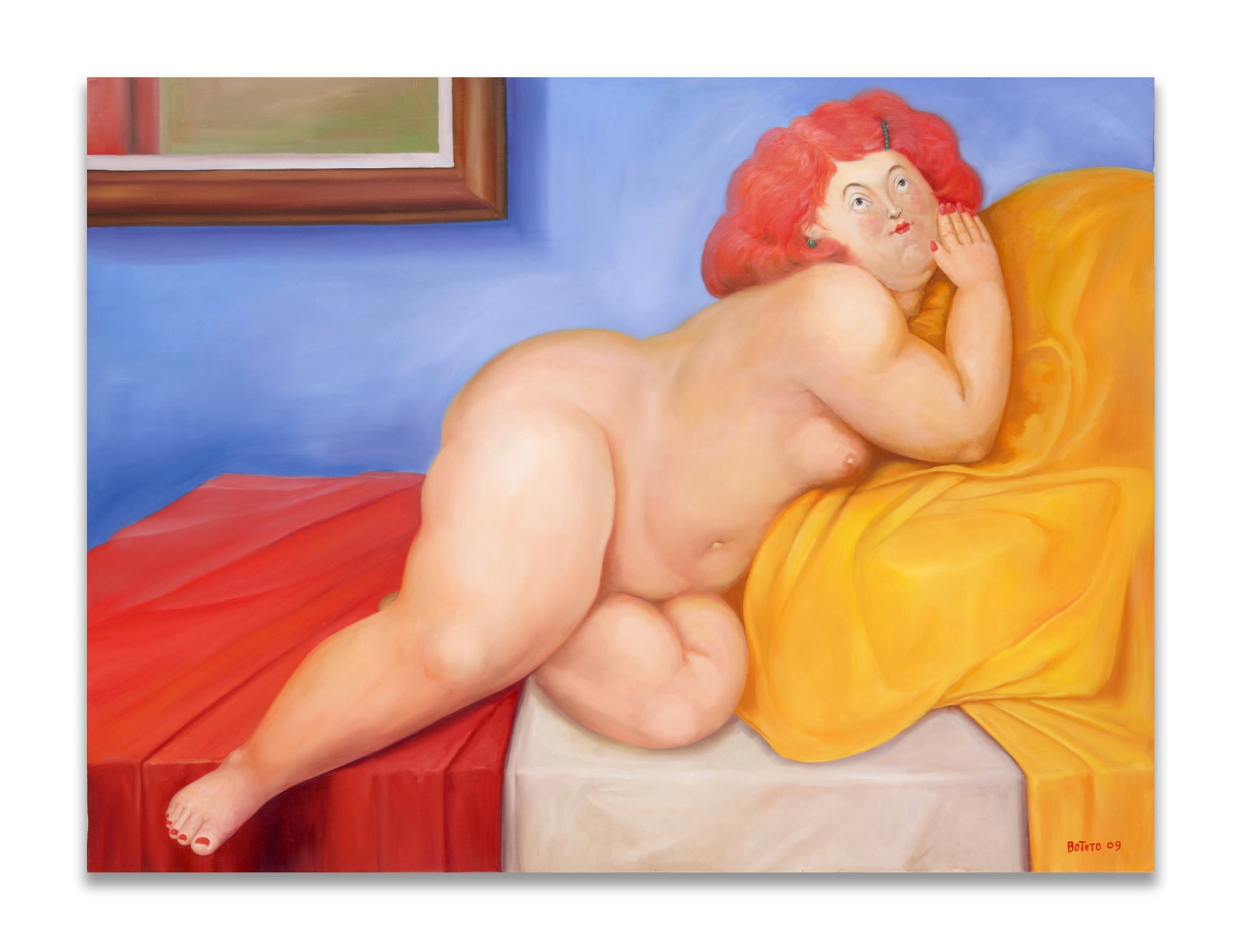 Fernando Botero?1932—2023??OIL ON CANVAS: FERNANDO BOTERO?1932—2023??OIL ON CANVAS Dimensions: Image size:91.3 x 122 cm. All measured values are approximate. Provenance and Authenticity: An original Oil on Canvas executed in 2009 by the Col