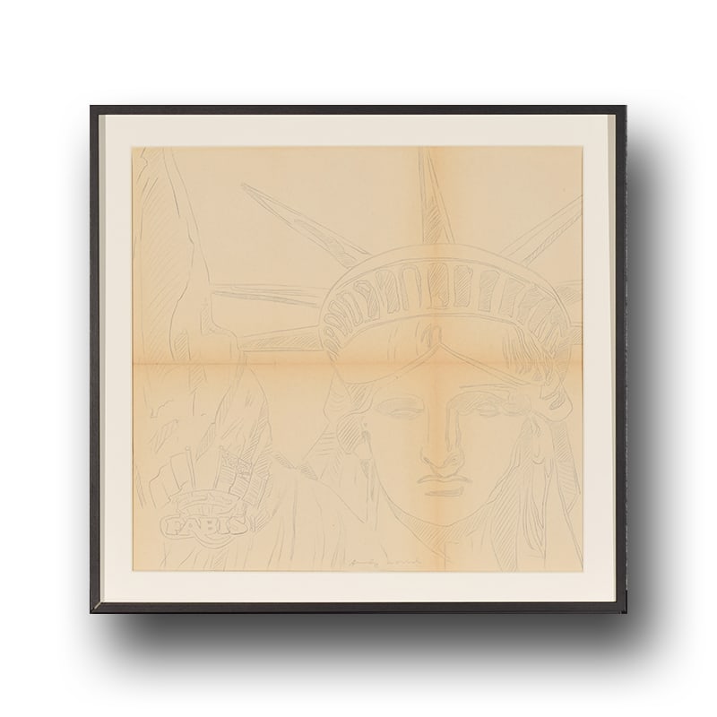 Andy Warhol (1928–1987), Statue of Liberty, 1986, Pencil on Paper: ANDY WARHOL (1928–1987), STATUE OF LIBERTY, 1986, PENCIL ON PAPER Dimensions: Image size: 51.5 x 53.5 cm. All measured values are approximate. Provenance and Authenticity: This item includes a certi