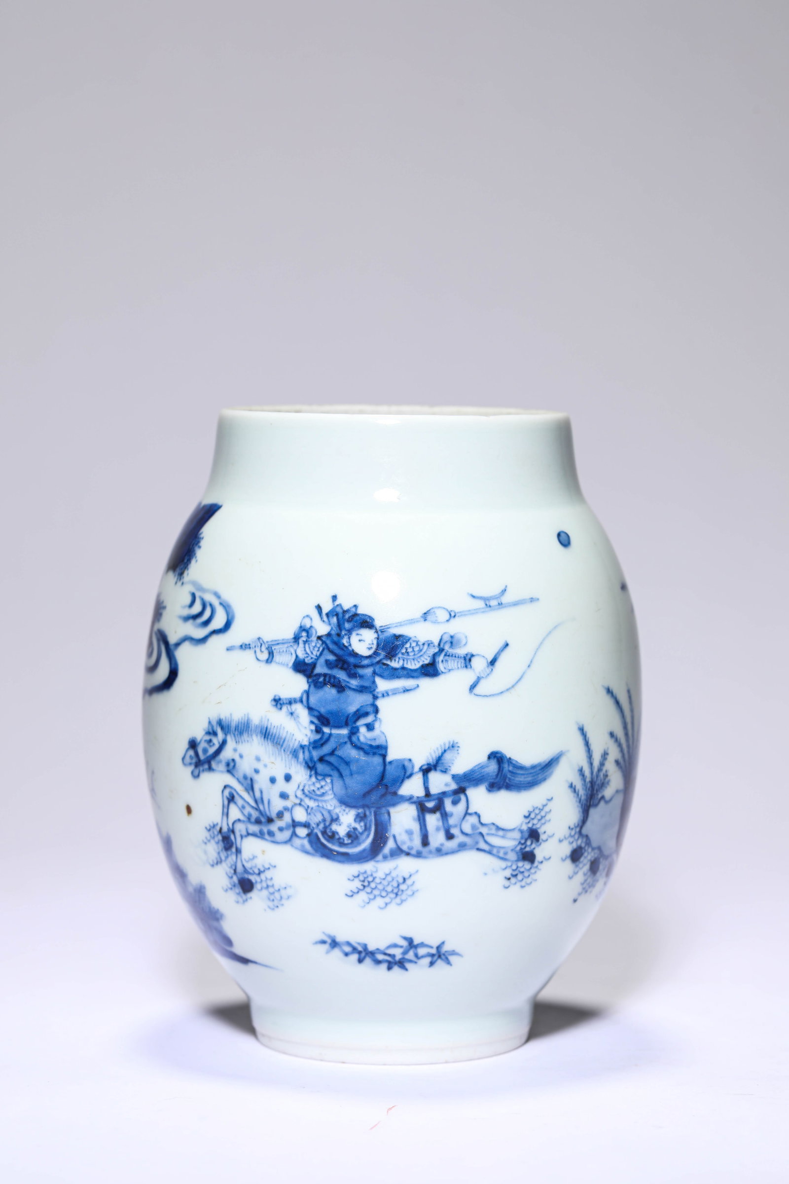 A Blue and White 'Narrative Scene' Lotus-Seed Jar (1 of 5)
