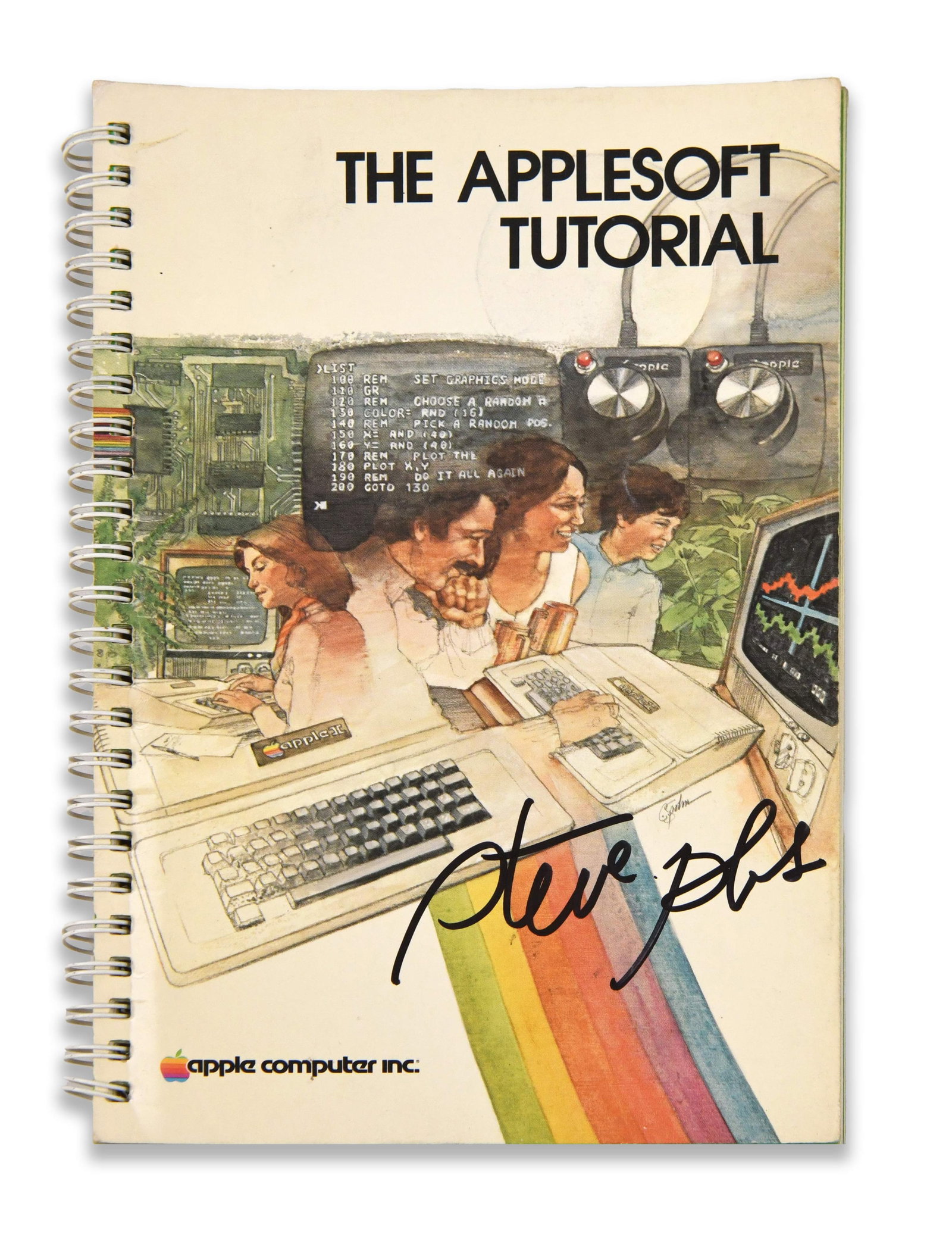 STEVE JOBS - Signed The Applesoft Tutorial (Apple Computer Inc.) Manual: STEVE JOBS - SIGNED THE APPLESOFT TUTORIAL (APPLE COMPUTER INC.) MANUAL Provenance and Authenticity: This original Applesoft Tutorial manual is signed on the front cover by Steve Jobs. The signature