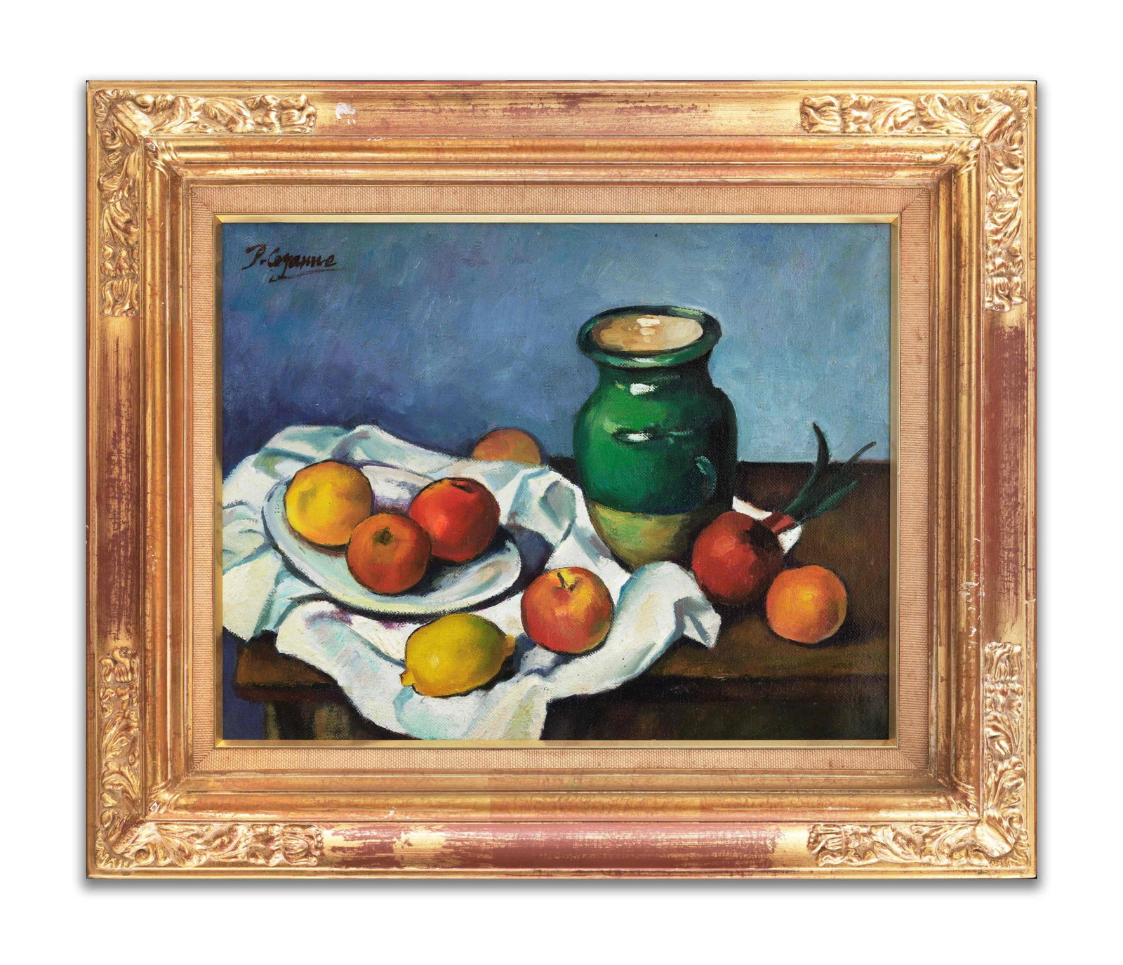 Paul Cezanne (1839-1906), Oil on Canvas: PAUL CEZANNE (1839-1906), OIL ON CANVAS Dimensions: Image size: 32 x 41 cm.All measured values are approximate. Outer frame size: 47.5 x 56.5 cm.All measured values are approximate. Provenance and