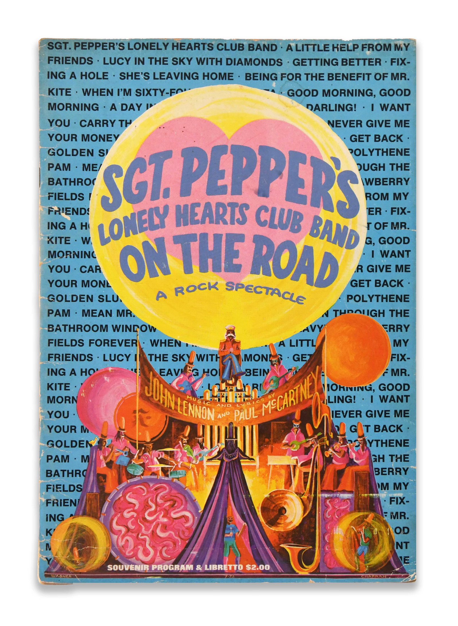 THE BEATLES - Fully Signed Sgt. Pepper's Lonely Hearts Club Band Theatre Program (Souvenir Program &: THE BEATLES - FULLY SIGNED SGT. PEPPER'S LONELY HEARTS CLUB BAND THEATRE PROGRAM (SOUVENIR PROGRAM & LIBRETTO, C. 1970S PRODUCTION) Provenance and Authenticity: The interior page bears a complete set 