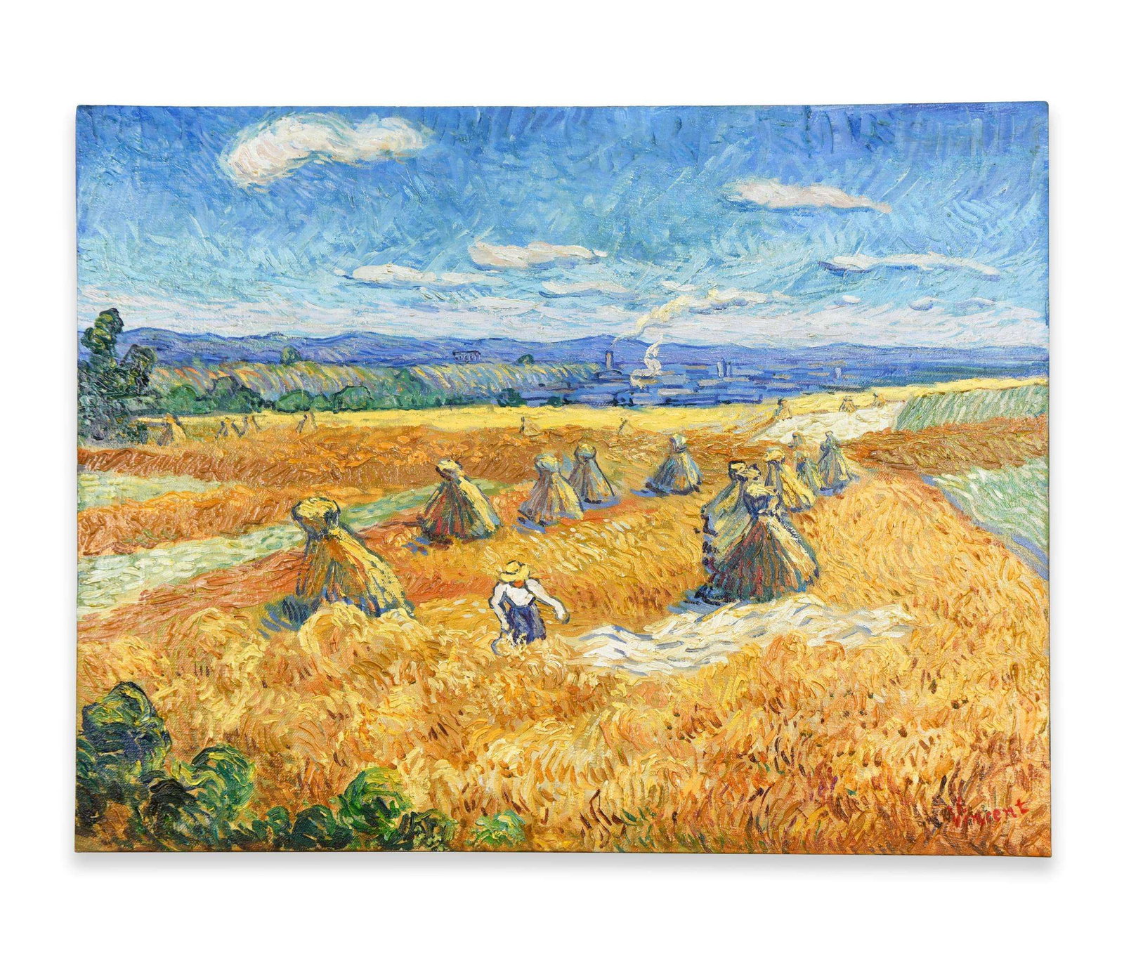 Vincent van Gogh (1853-1890), Oil on Canvas: VINCENT VAN GOGH (1853-1890), OIL ON CANVAS Dimensions: Image size: 19.5 x 25.5 inches.All measured values are approximate. Provenance and Authenticity: Recorded from the supplied front and reverse
