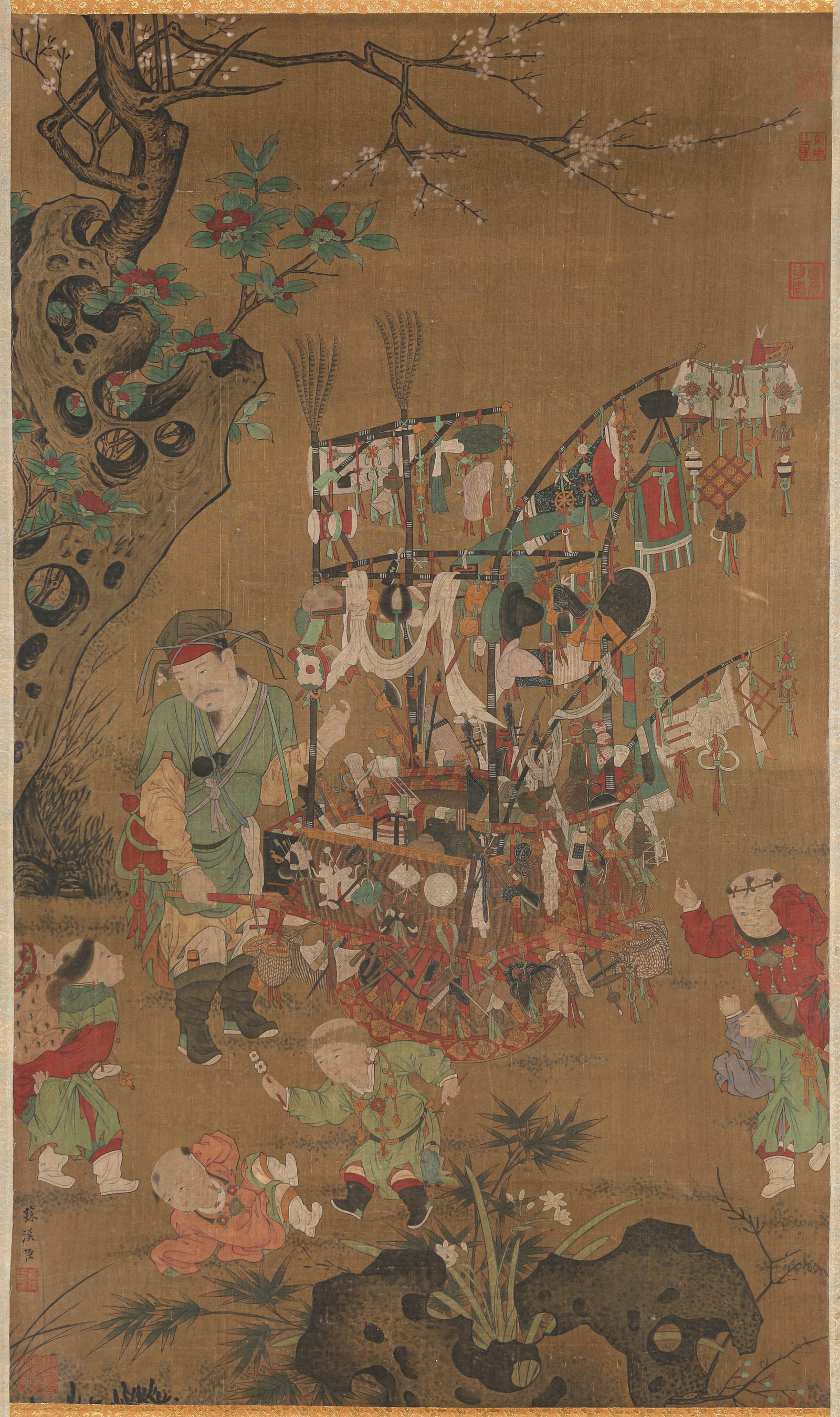 Su Hanchen (act. 12th century), attributed to, Peddler: Description: Dimensions: Width: 55 cm x Height: 93.5 cm. All measurements are approximate.