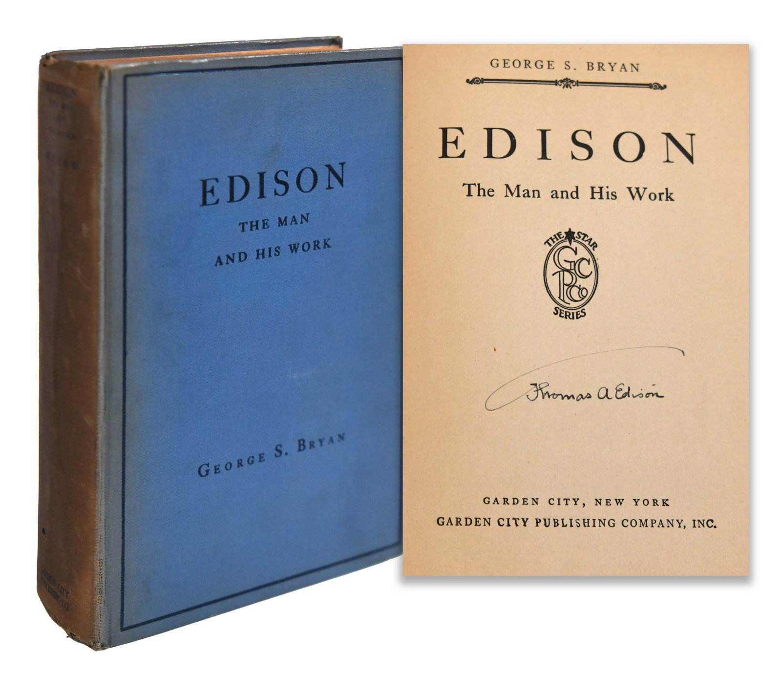 Thomas A. Edison, Signed Edison: The Man and His Work by George S. Bryan (1 of 6)