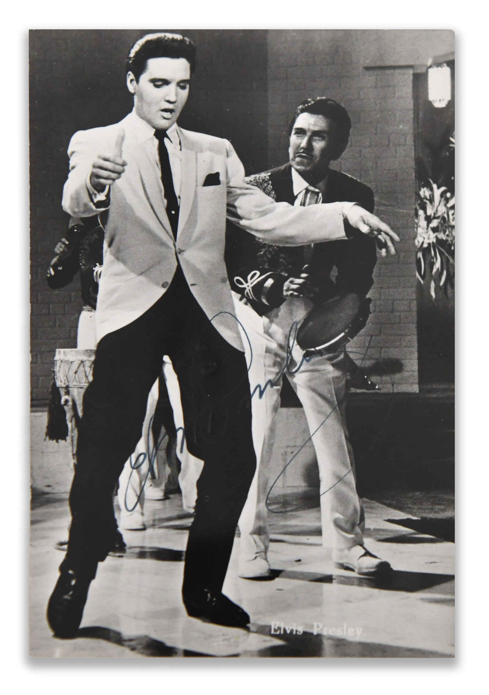 Elvis Presley, Signed Performance Photographic Postcard (1 of 2)