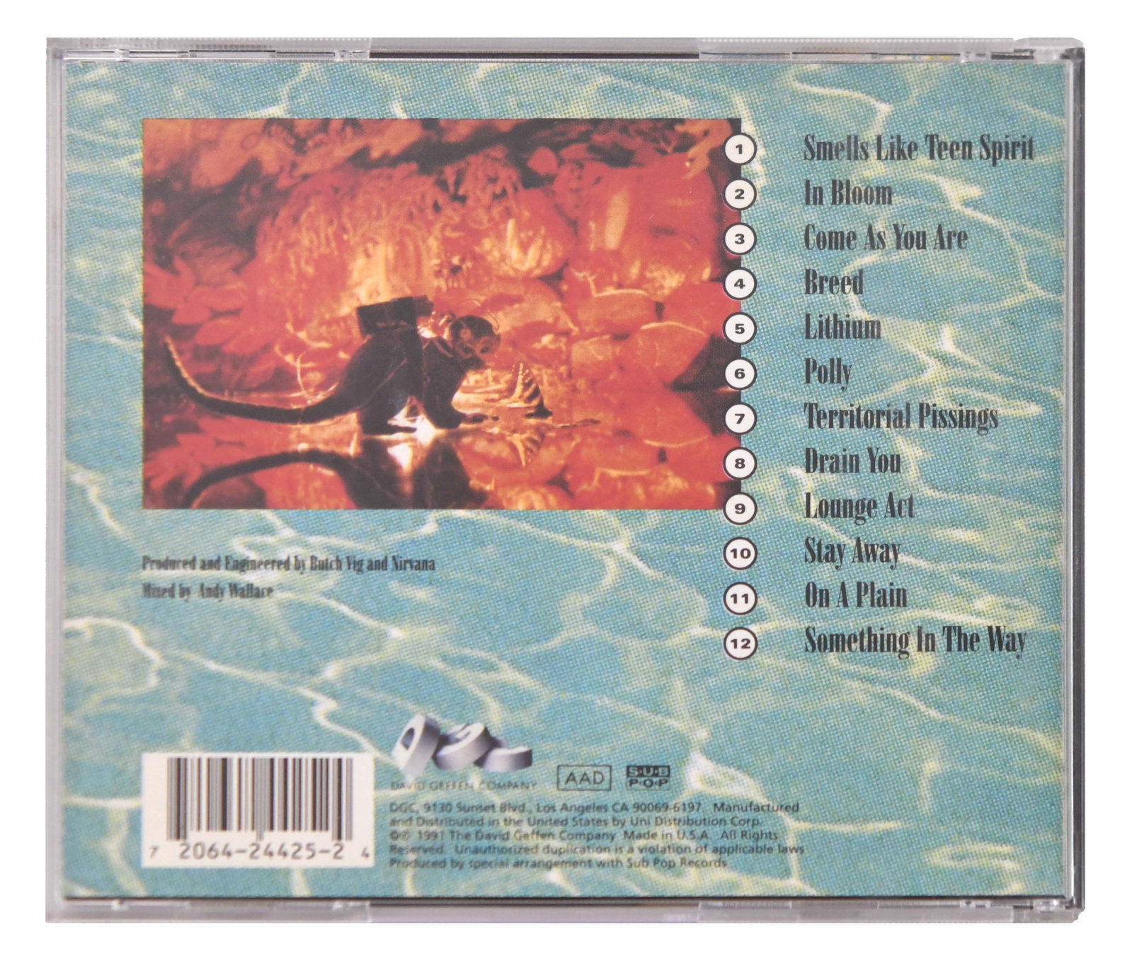 Nirvana, Three-Member Signed Nevermind CD - 3