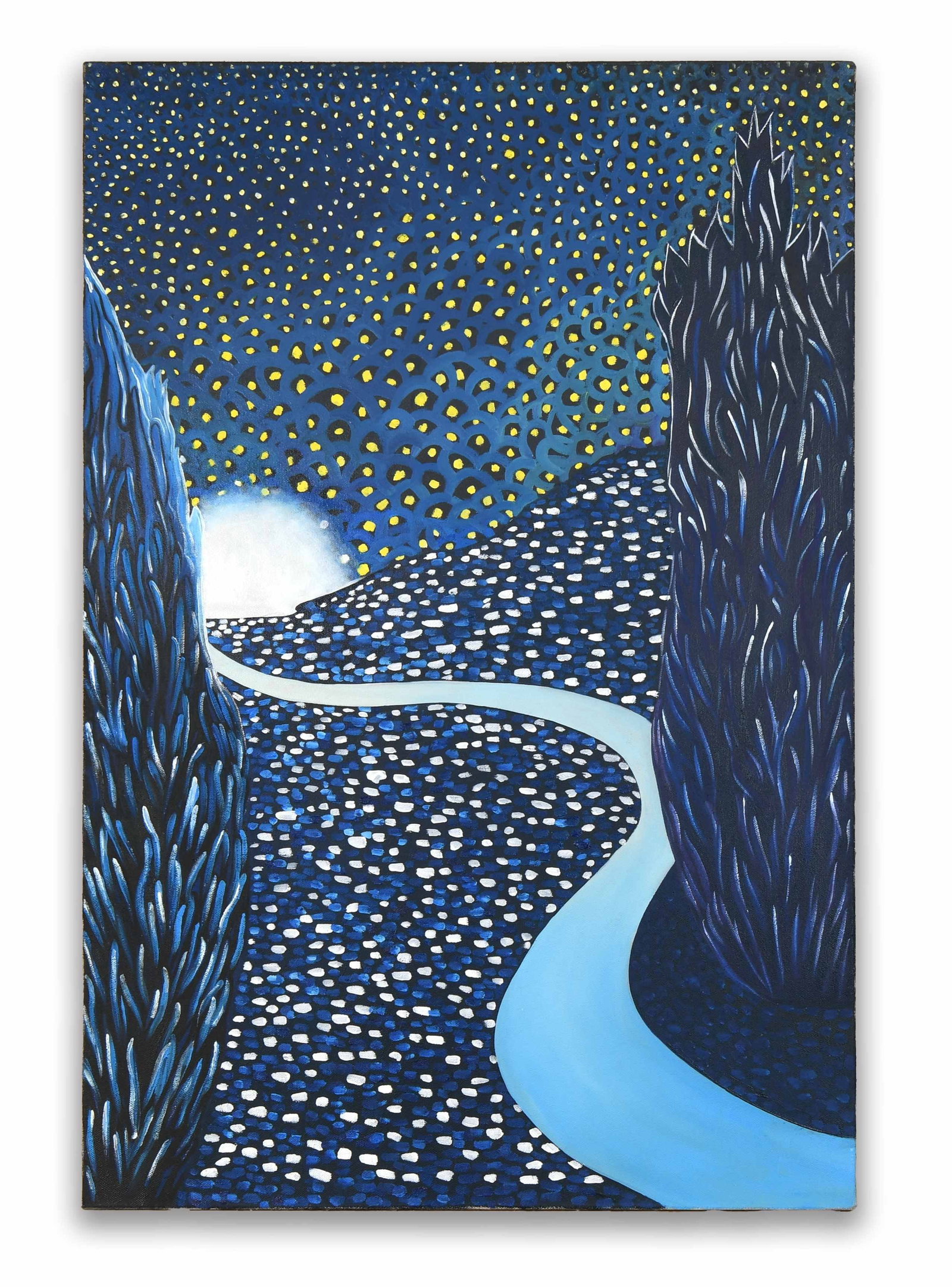 Matthew Wong (1984-2019), Attributed to, Oil on Canvas: MATTHEW WONG (1984-2019), ATTRIBUTED TO, OIL ON CANVAS Dimensions: Image size: 75.1 ? 50 cm. All measured values are approximate. Provenance and Authenticity: This painting is presented in the manner