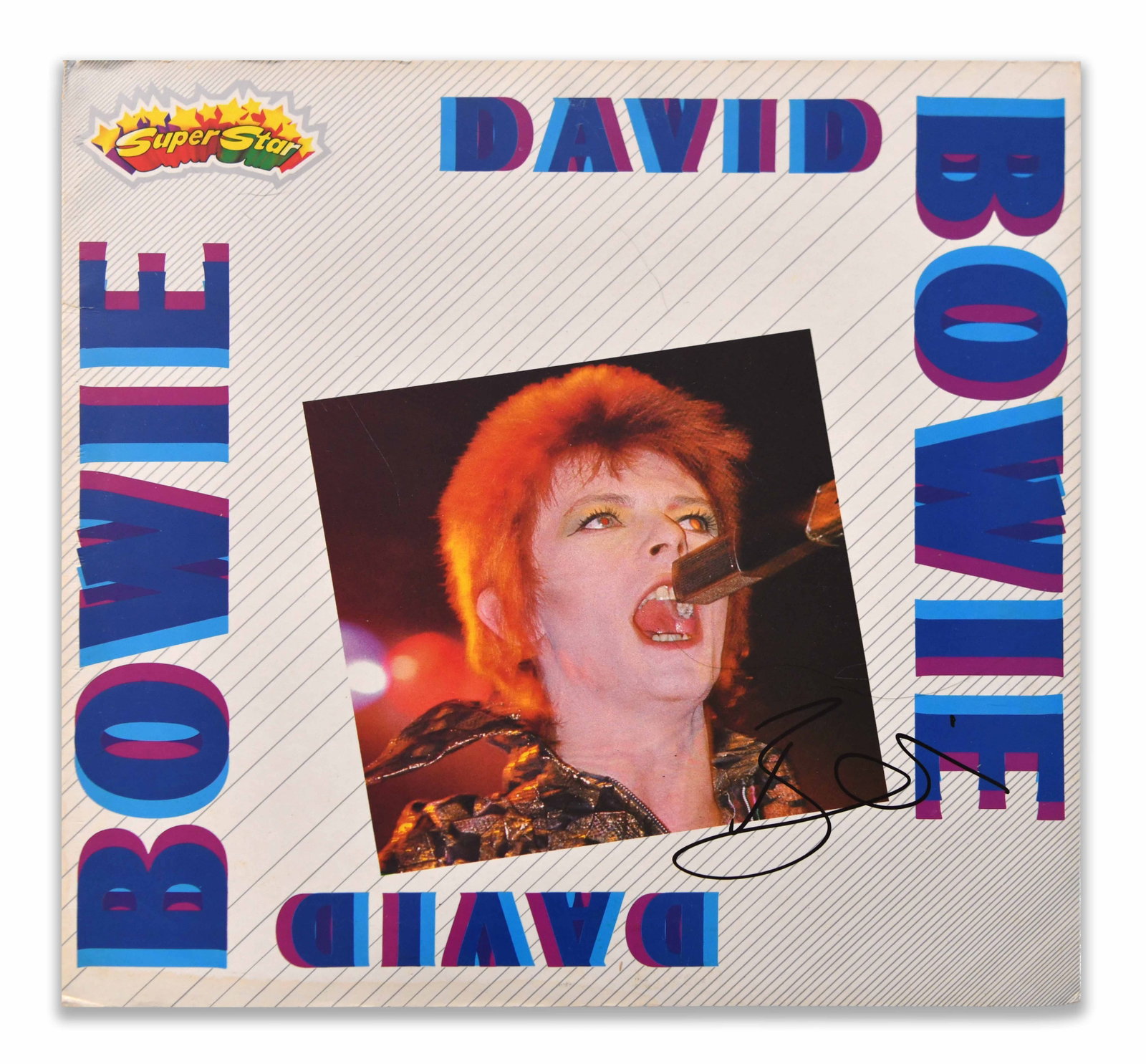 David Bowie, Signed Super Star Italian Compilation LP (1 of 5)