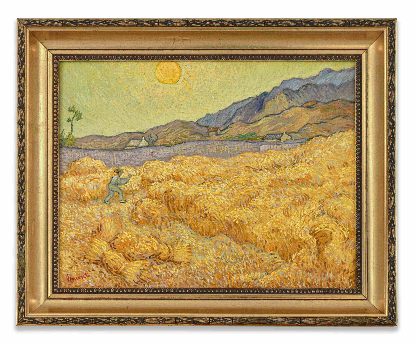 Vincent van Gogh (1853-1890), Attributed to, Oil on Canvas: VINCENT VAN GOGH (1853-1890), ATTRIBUTED TO, OIL ON CANVAS Dimensions: Image size: 49.6 ? 63.3 cm. All measured values are approximate. Outer frame size: 63.1 ? 76.4 cm. All measured values are approx