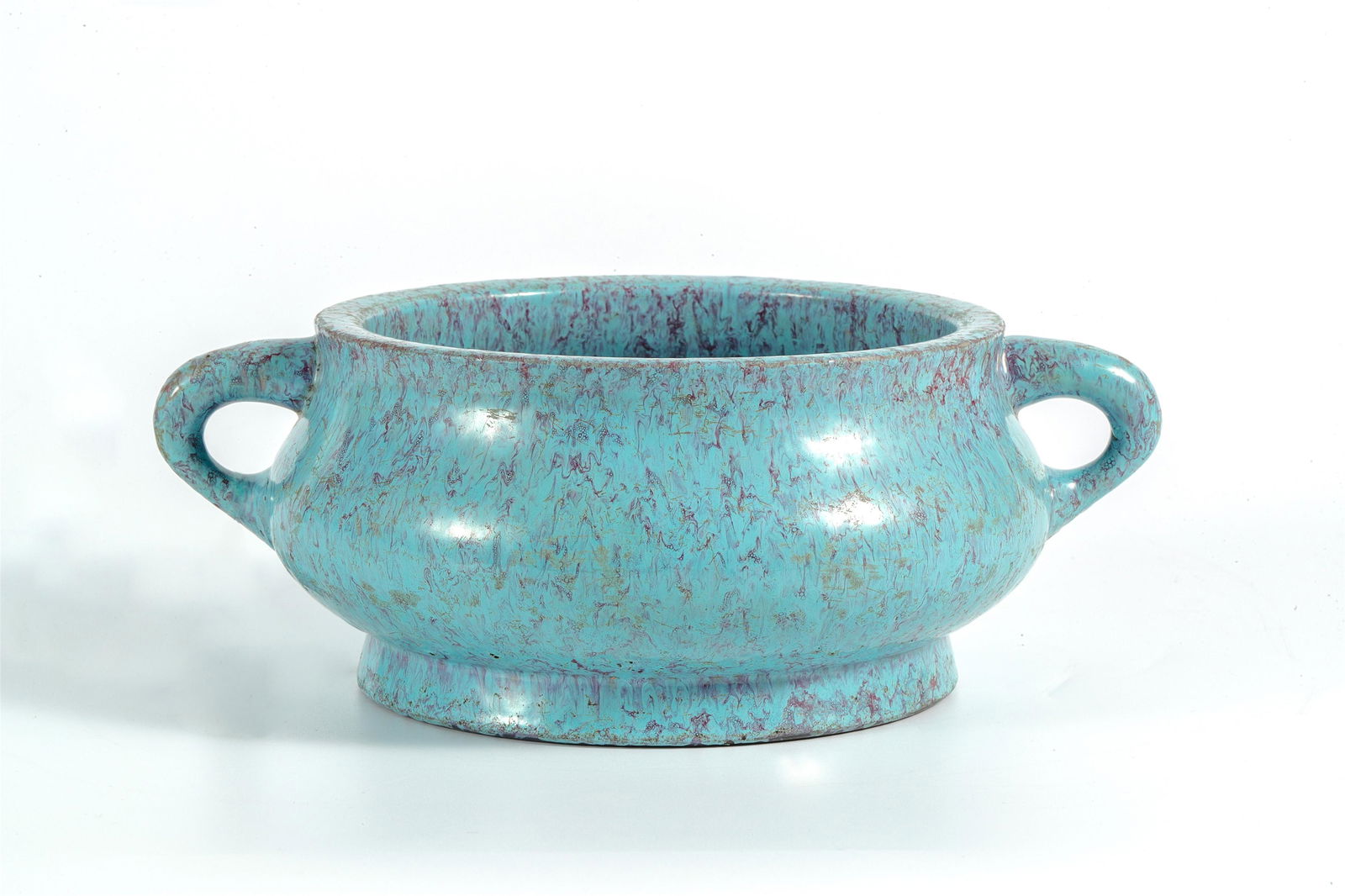 A 'Lu Jun You' Double-handled Incense Burner: Qing Dynasty9cm*23cm