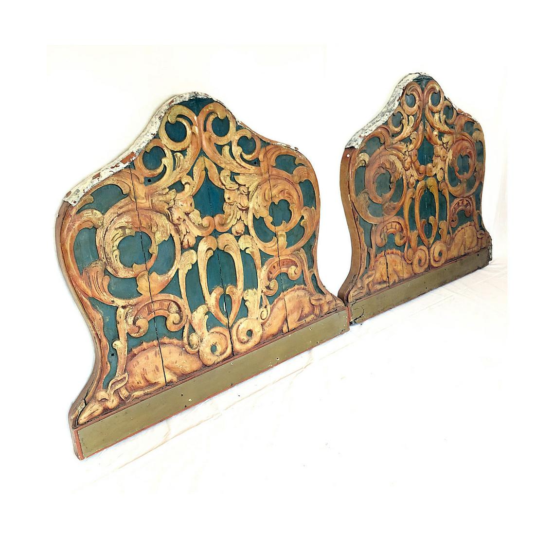 Two early 1900s carousel bench side panels (1 of 4)