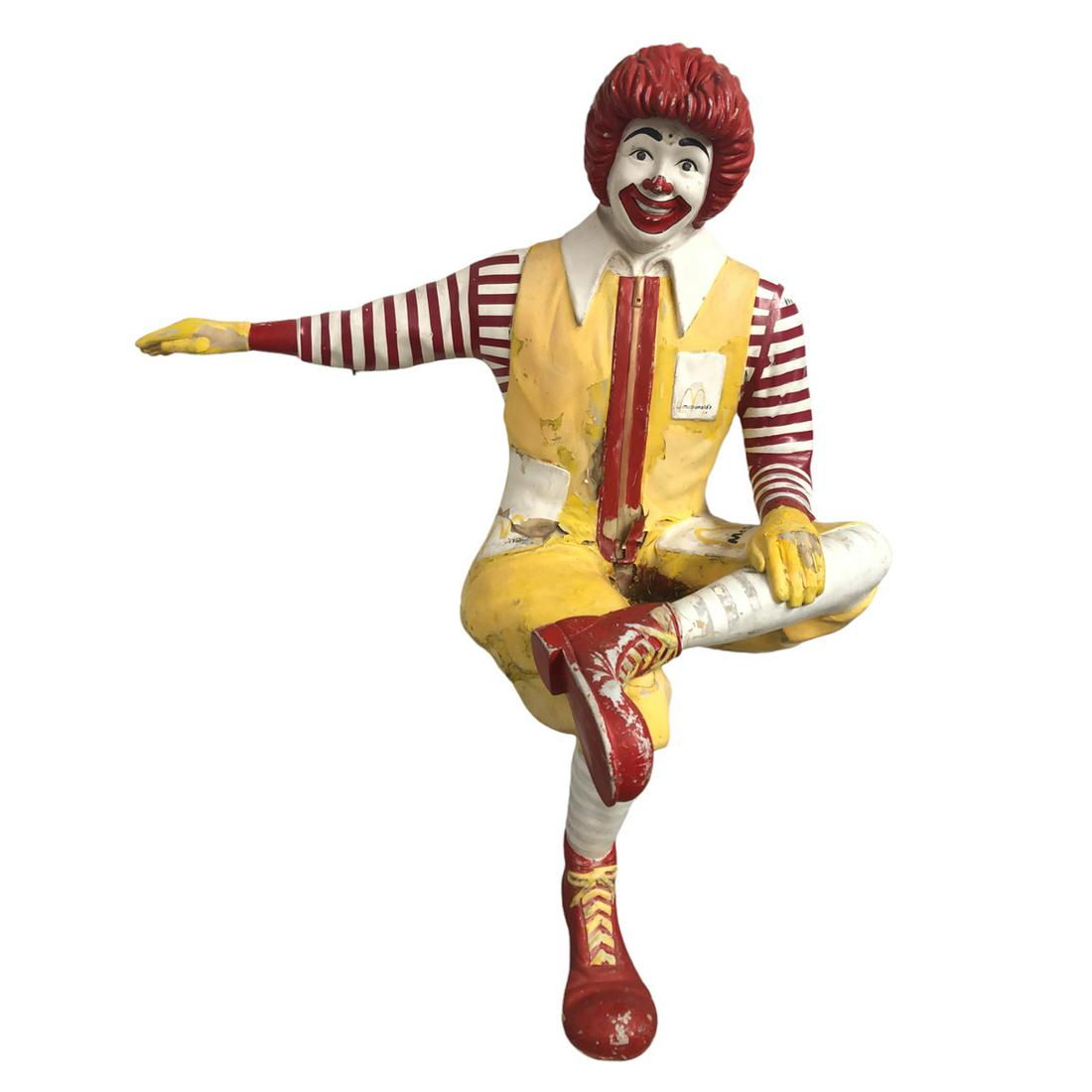Original Lifesize Seated Ronald McDonald Clown Statue (1 of 10)