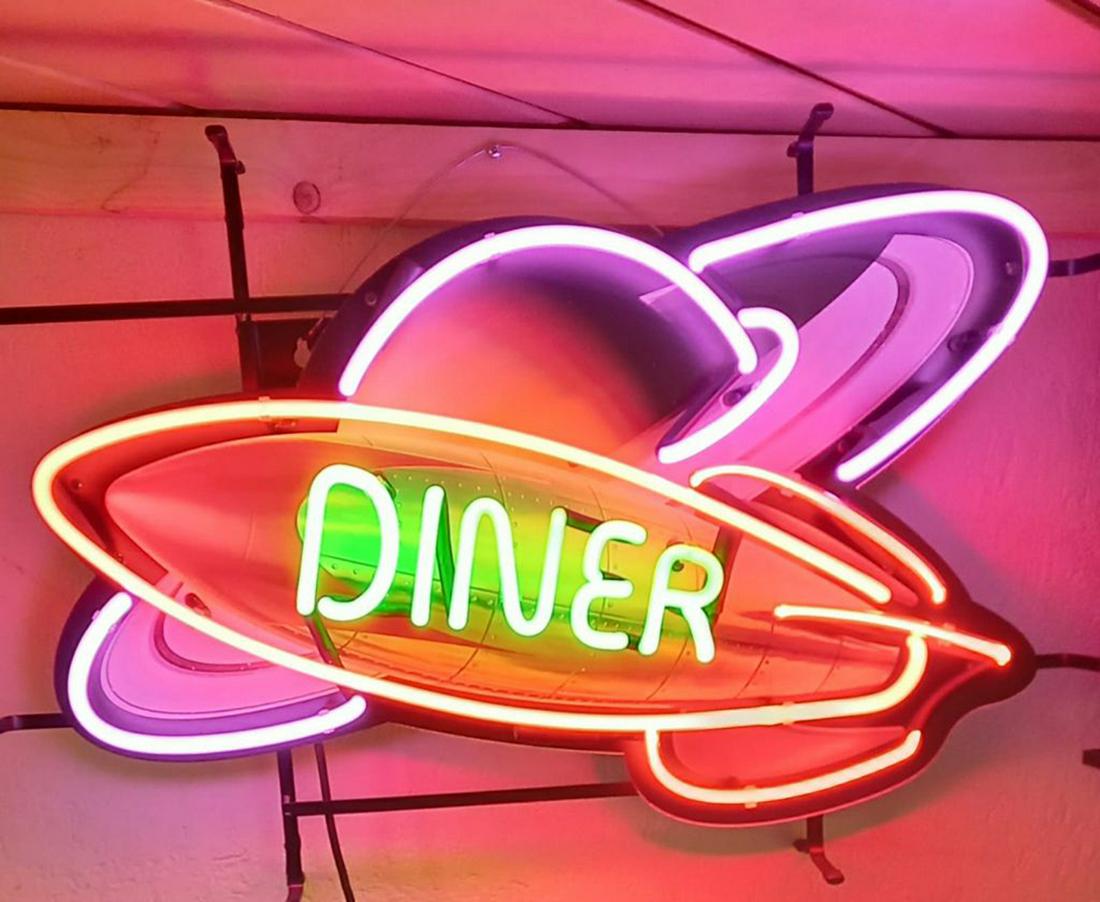 Brand New Diner Neon Sign with Backplate (1 of 1)