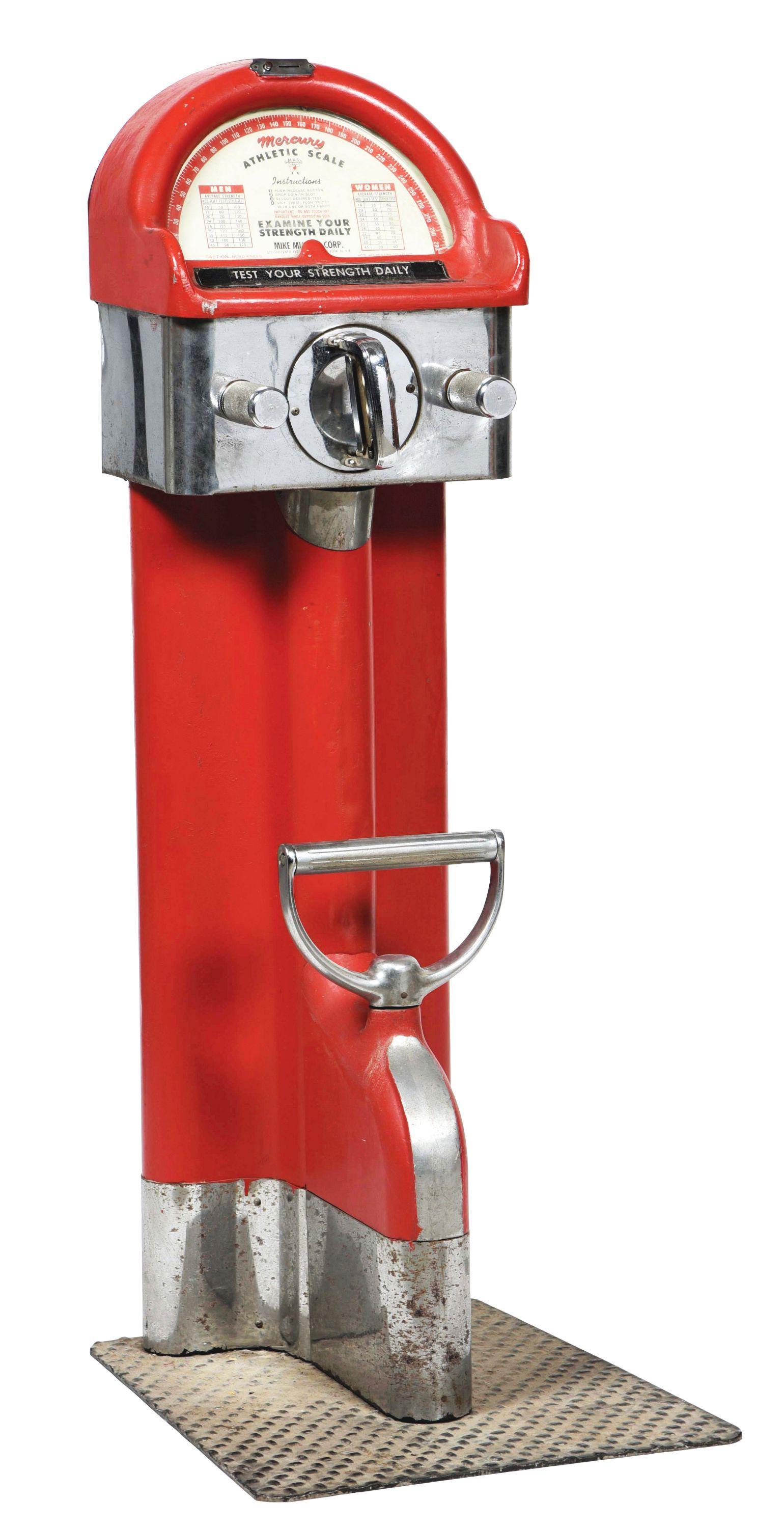 5Â¢ Mercury Athletic Scale Strength Tester Arcade (1 of 7)