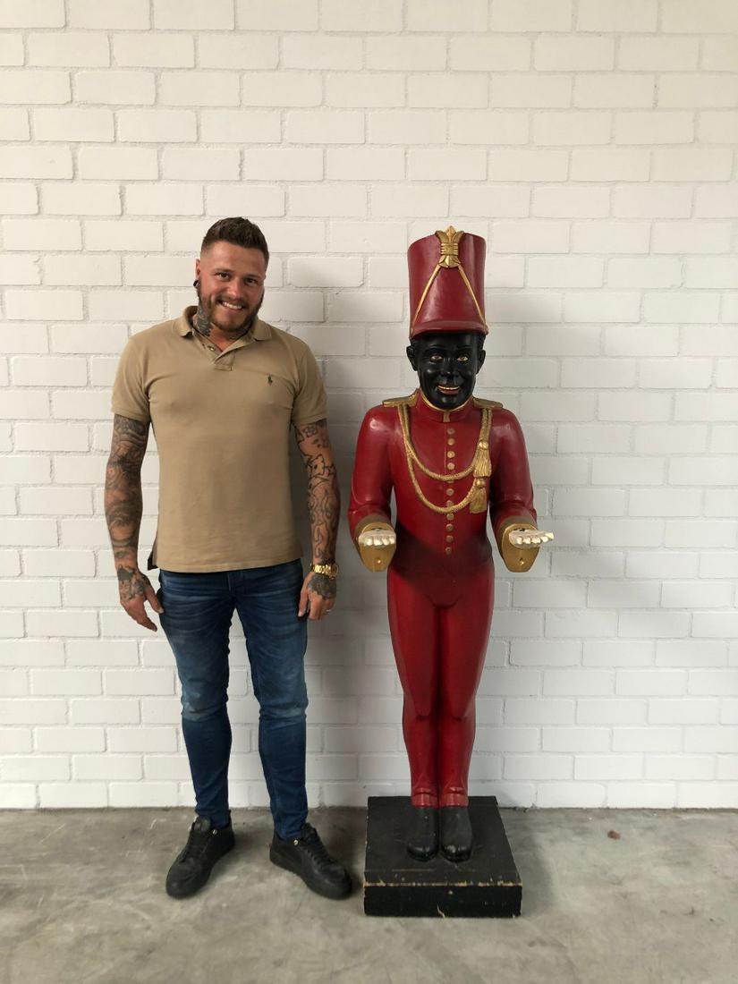 Antique Lifesize Wooden Butler Statue (1 of 8)