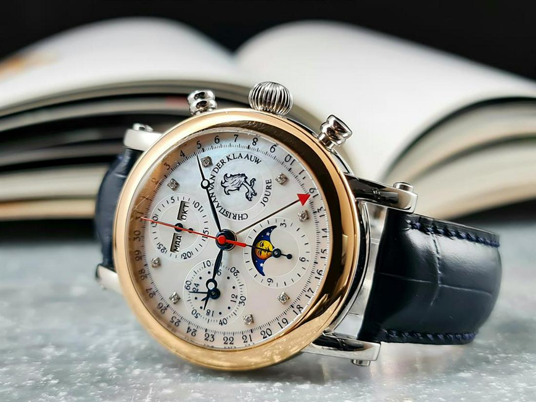 Christiaan van der Klaauw Ariadne Chronograph Steel Gold Ca. 2005 (1 of 13)