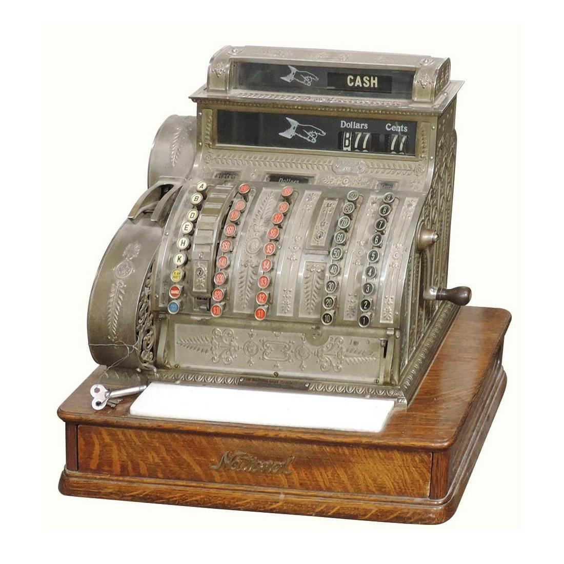 Ncr Model 2114 1906 Digital Brass Cash Register Ncr Model 2114 1906 Digital Brass Cash Register