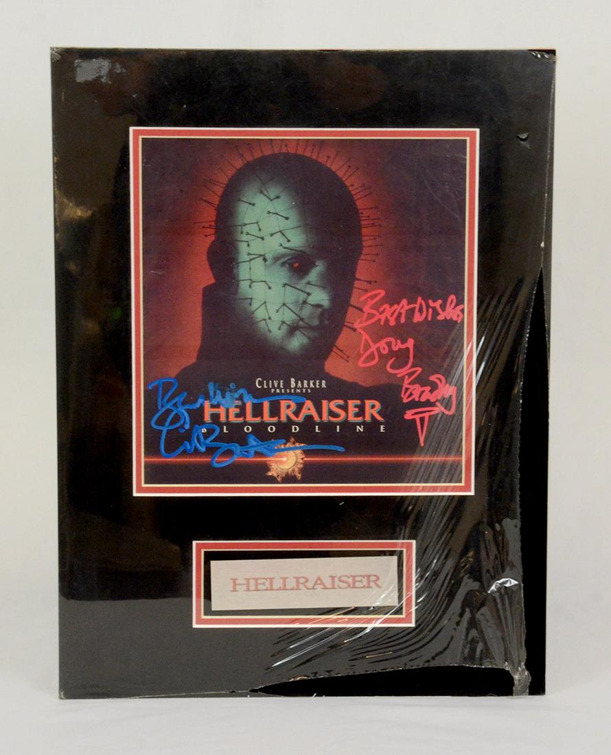 Framed Hellraiser poster signed by Clive Barker, Doug Bradley (1 of 1)