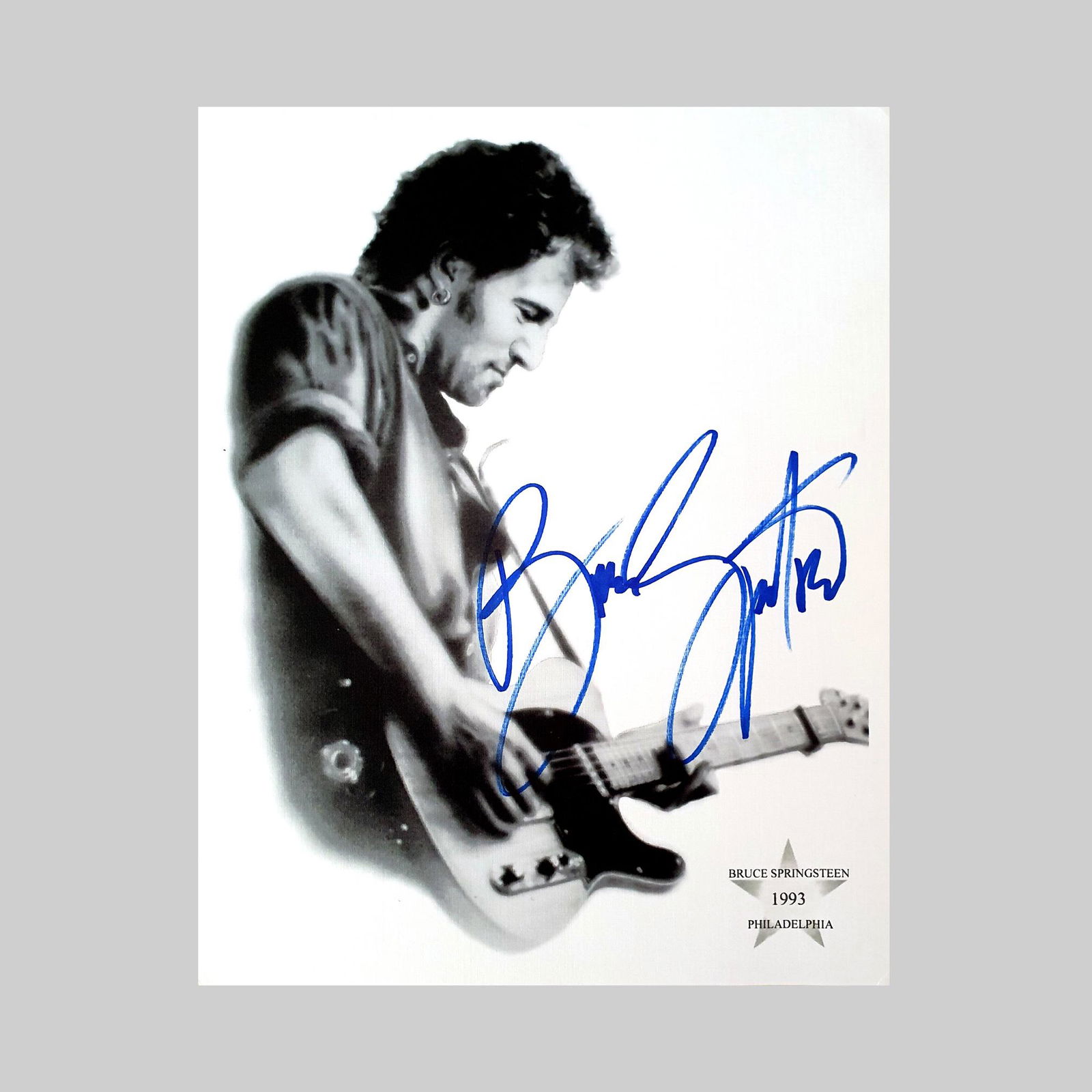 1993 Photo Print of Bruce Springsteen with an Original Signature (1 of 1)