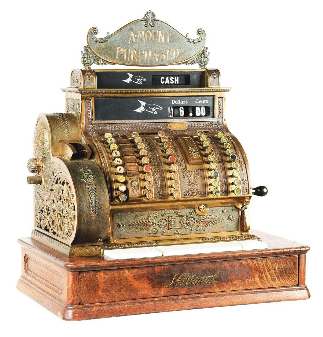National Model 452 Brass Cash Register
