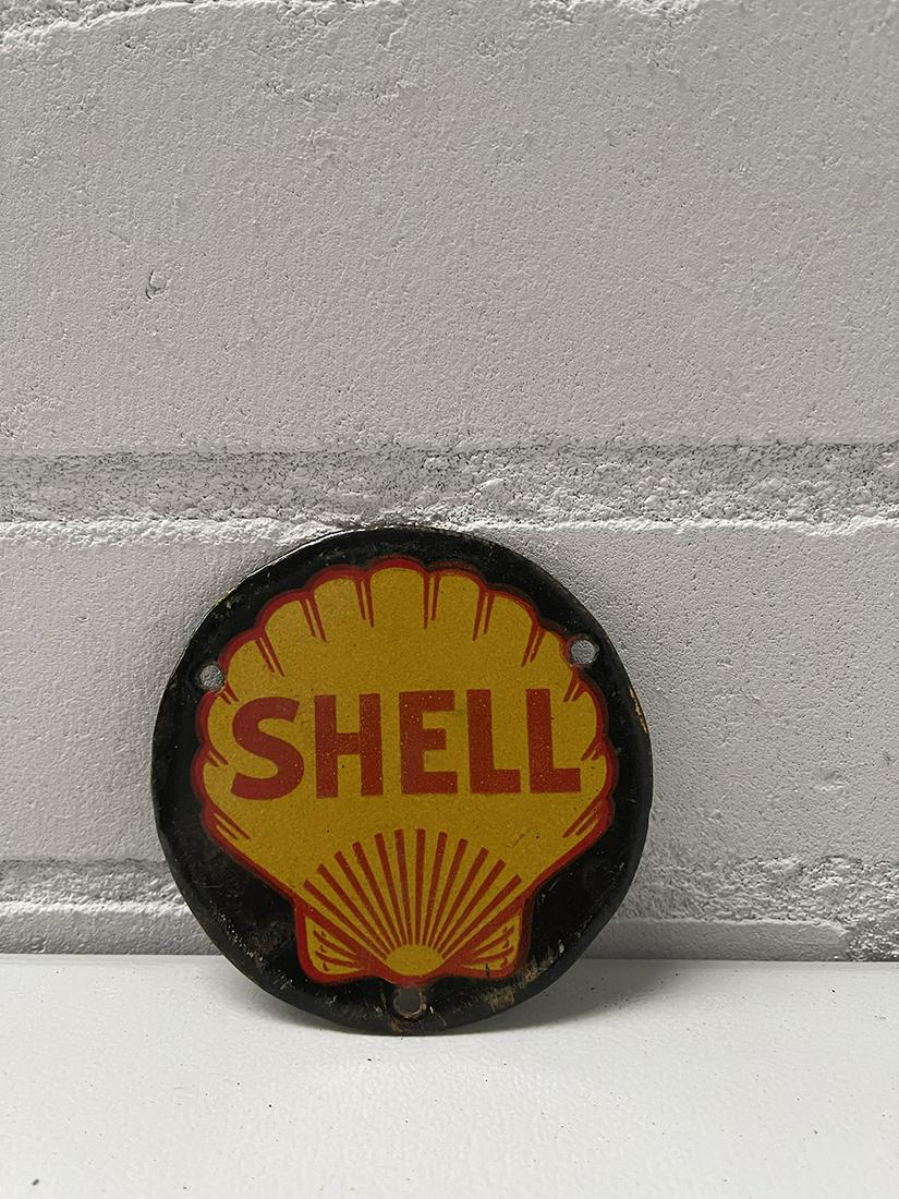 Small Shell Enamel Sign (1 of 2)