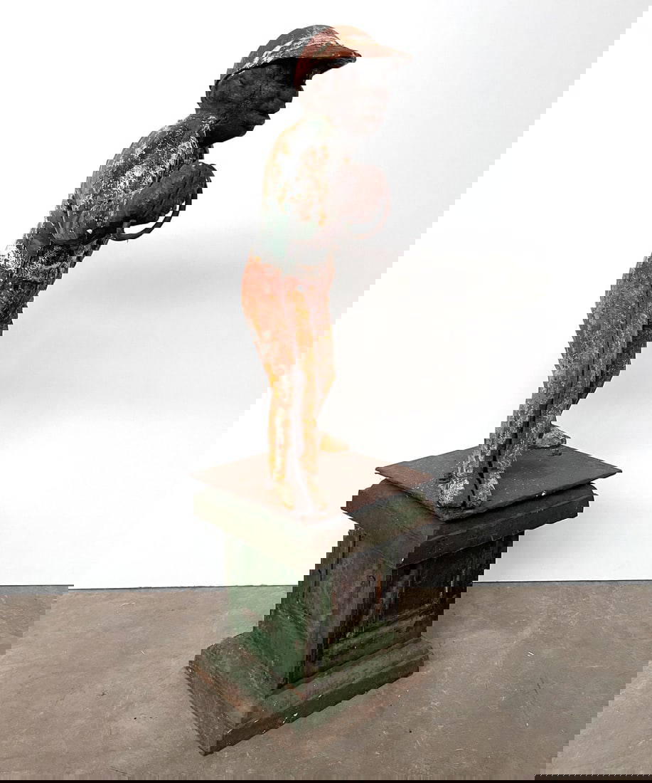 Cast Iron Black Lawn Jockey Hitching Post Auction