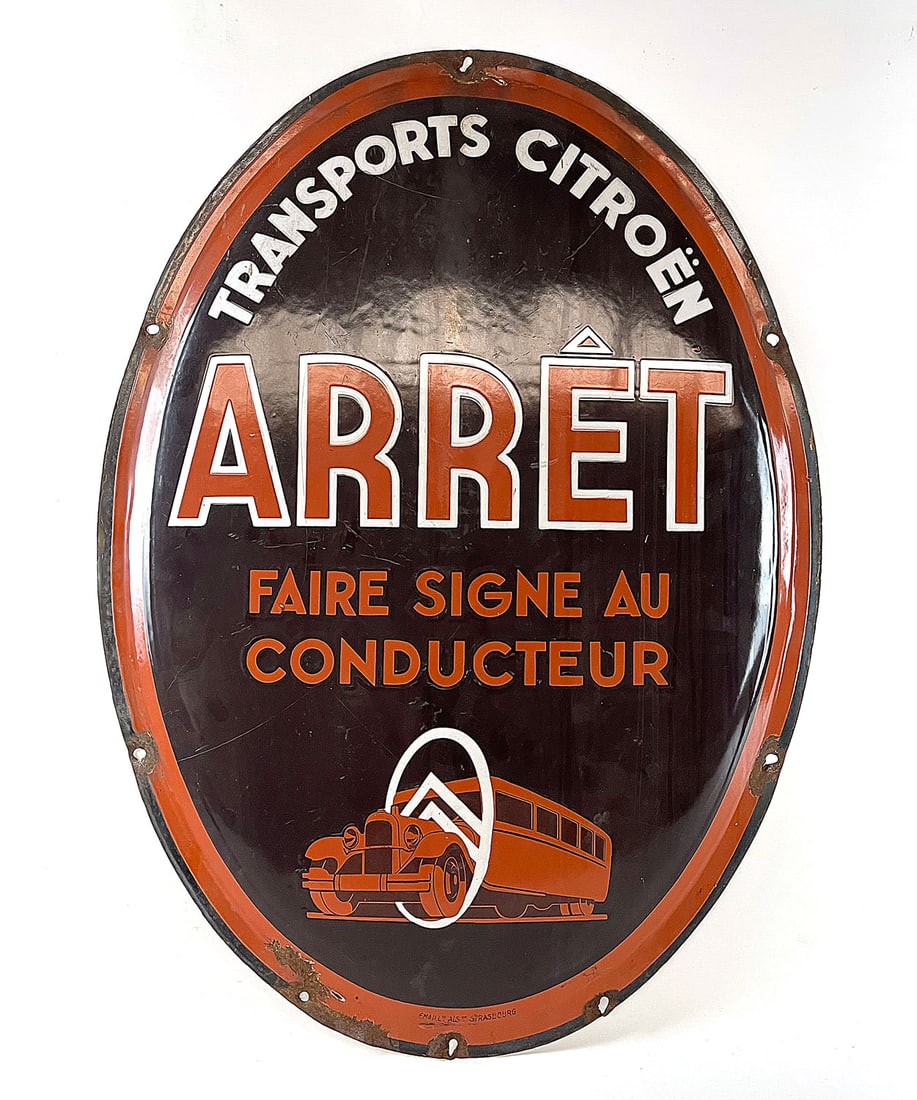 ArrÃ©t Enamel Advertising Sign (1 of 6)