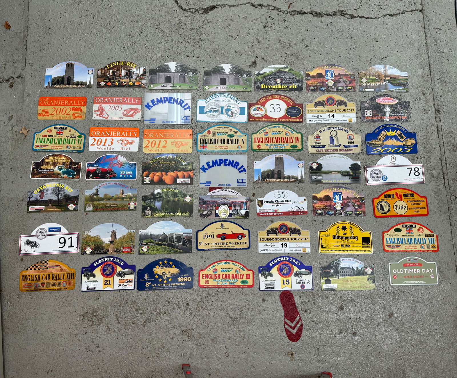 Lot of 49 Rally Plaques 1979 - 2023 (1 of 2)