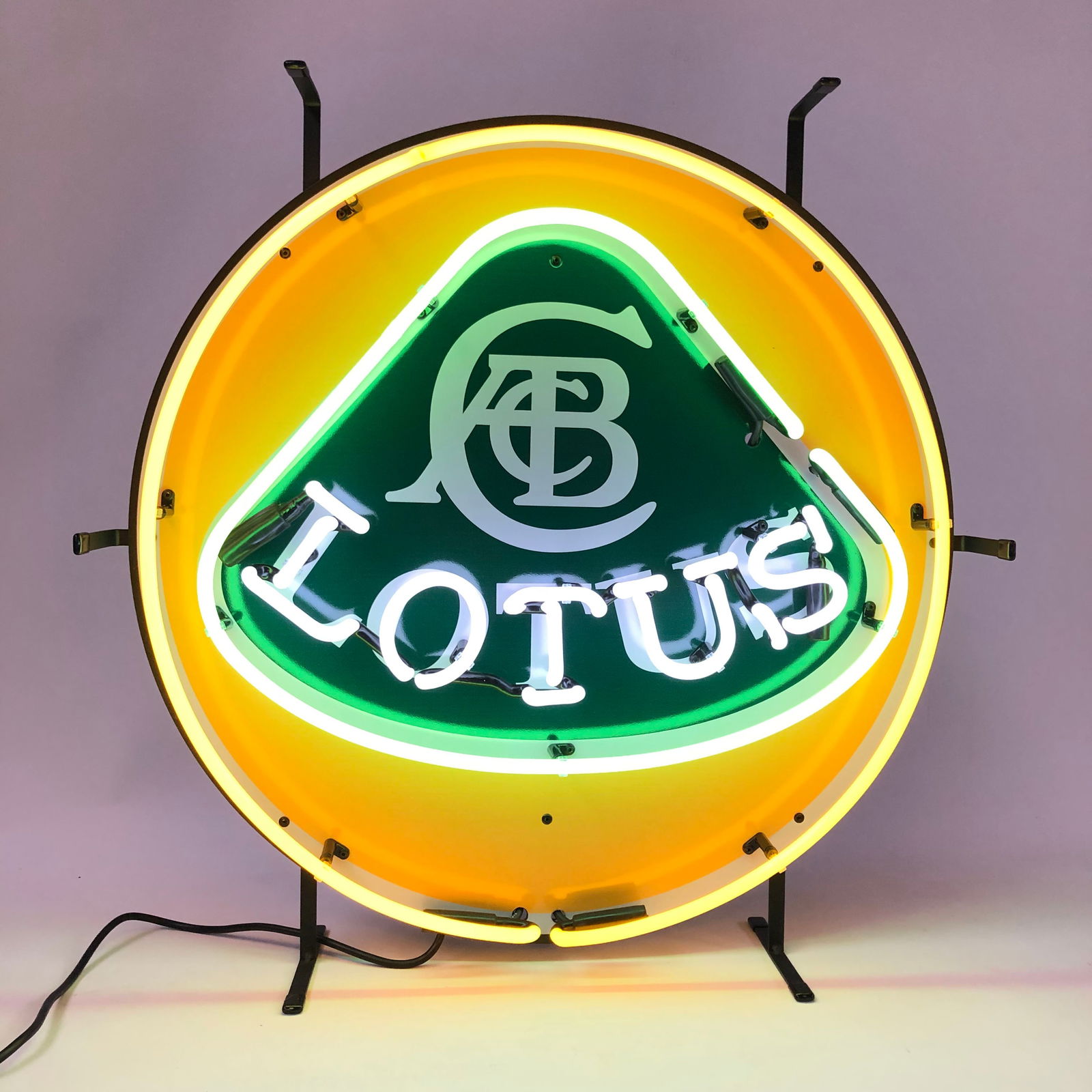 Lotus Logo Neon Sign with Printed Back Plate (1 of 2)