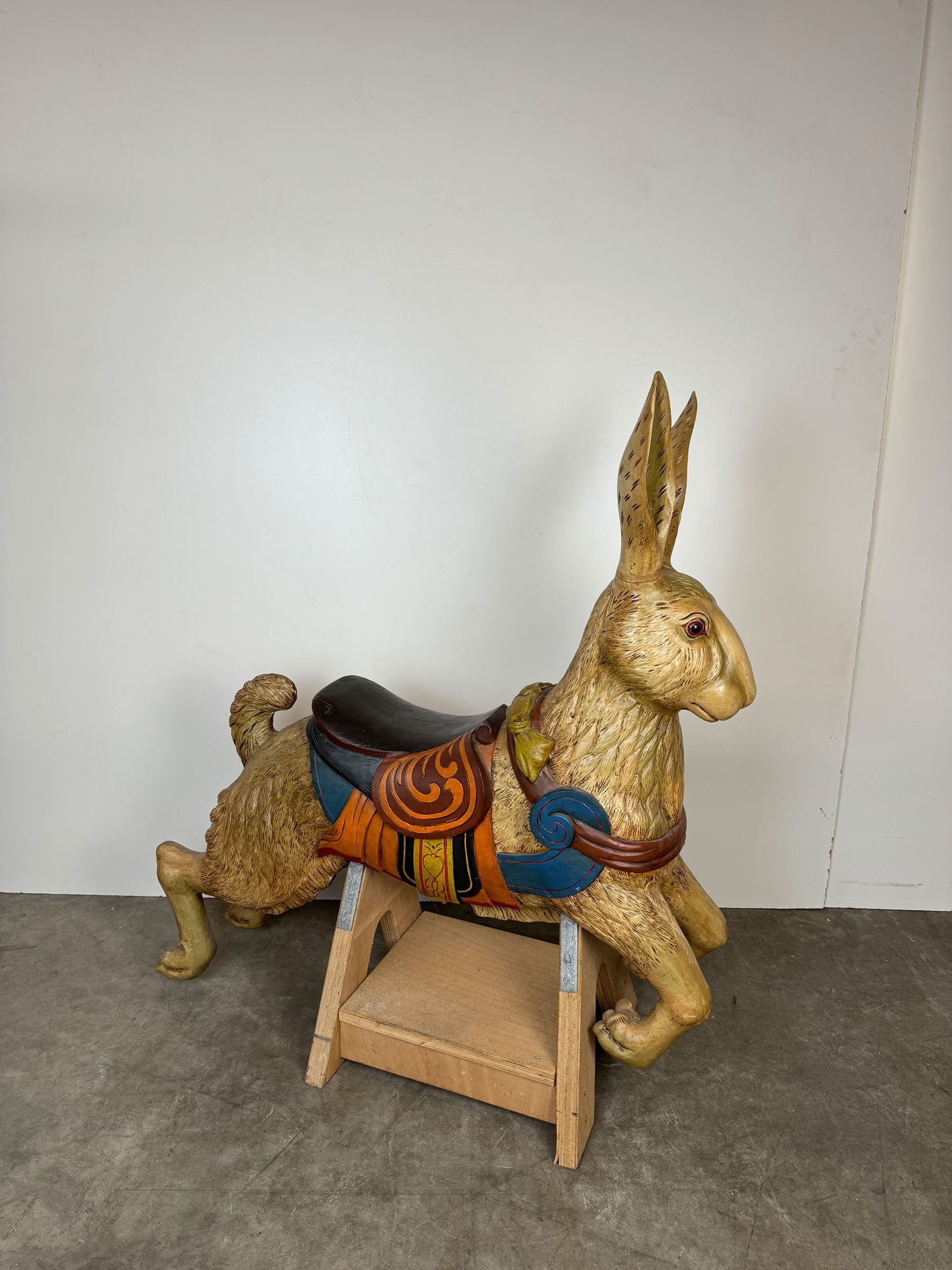 Dentzel Style Carousel Rabbit Figure on a Wooden Stand (1 of 8)