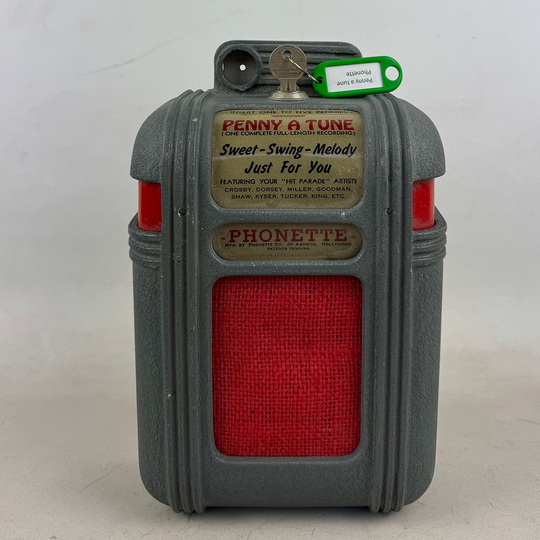 Early 1940s Phonette Co. "Penny a Tune" Non-Selective Wallbox with a Built-In Speaker  (1 of 11)