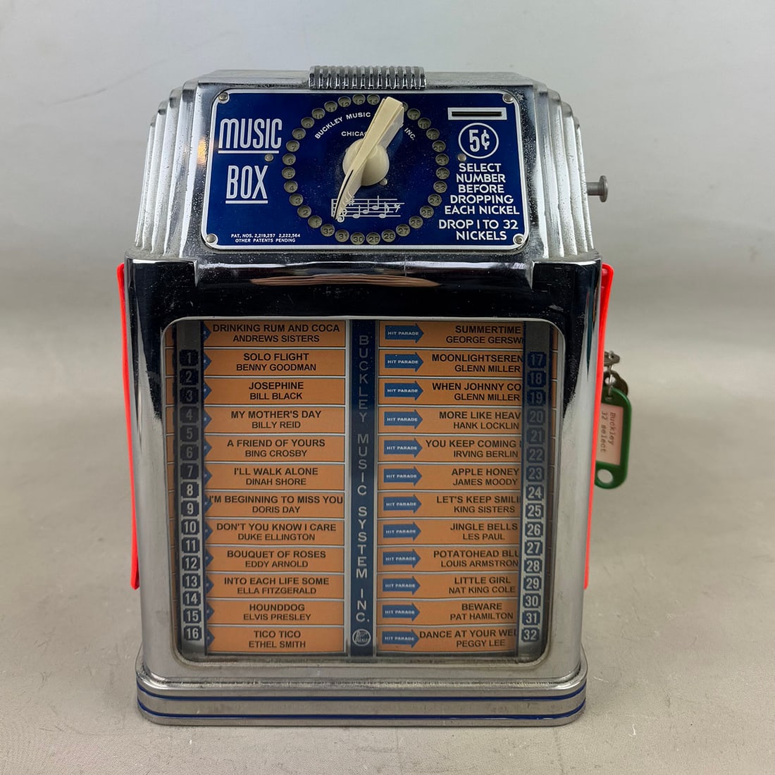 Buckley "Music Box" Wallbox with Blue Name & Number Plates 1939-1958 (1 of 12)