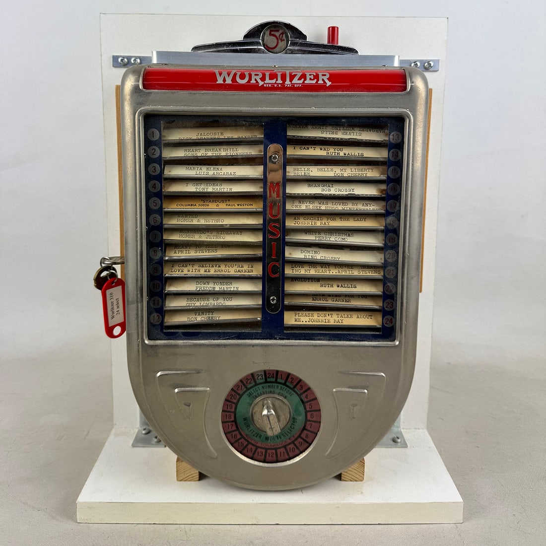 1940 Wurlitzer 310 Wallbox with a Custom Wooden Bracket (1 of 12)