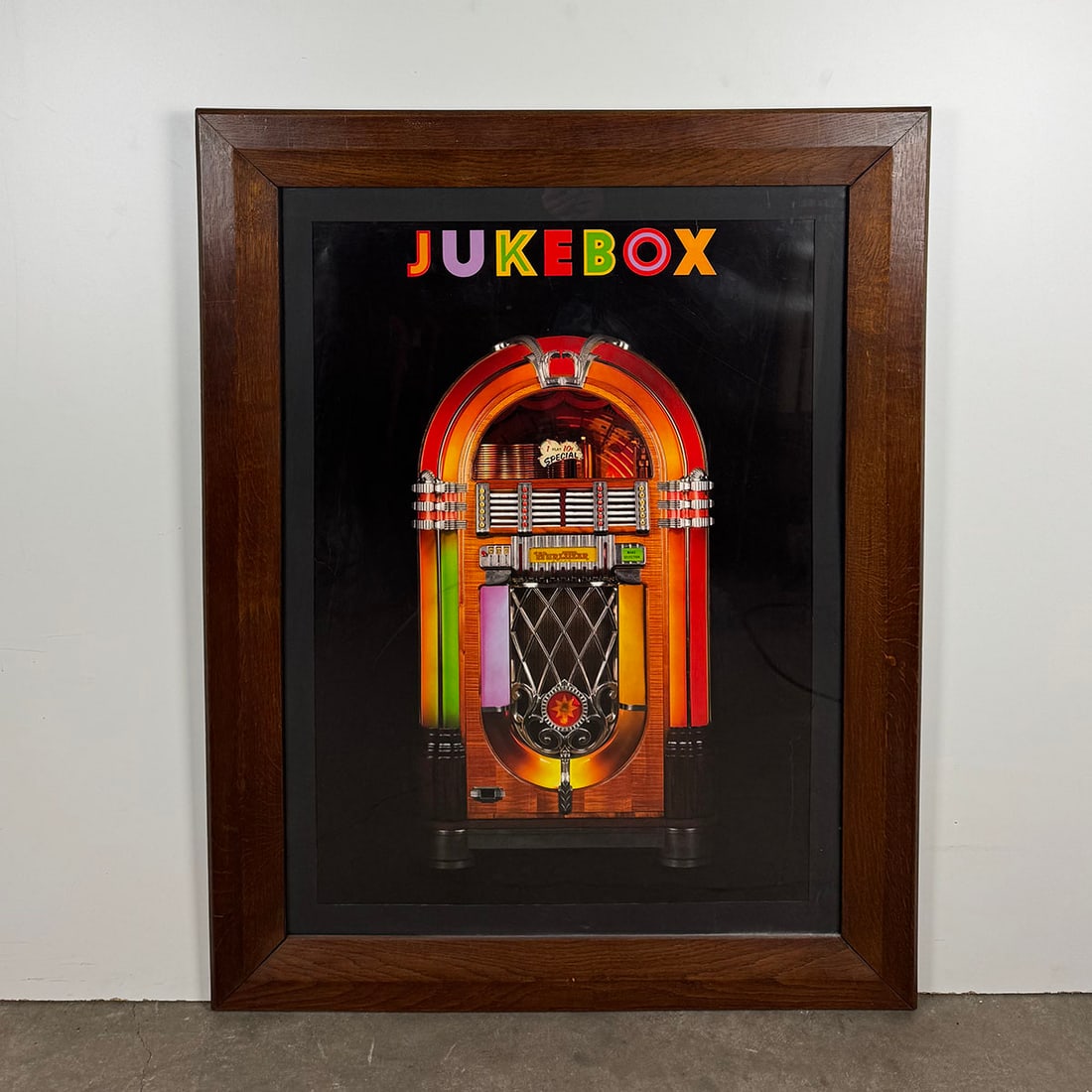 Large Framed Poster "Jukebox" Featuring Wurlitzer 1015 (1 of 2)