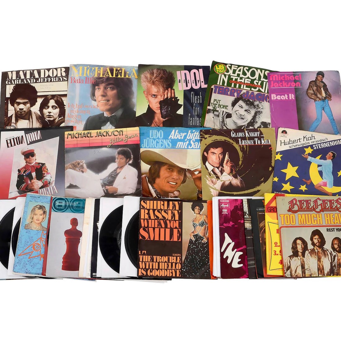 Lot of 980 45 RPM 1955-1990 Vinyl Records (1 of 4)