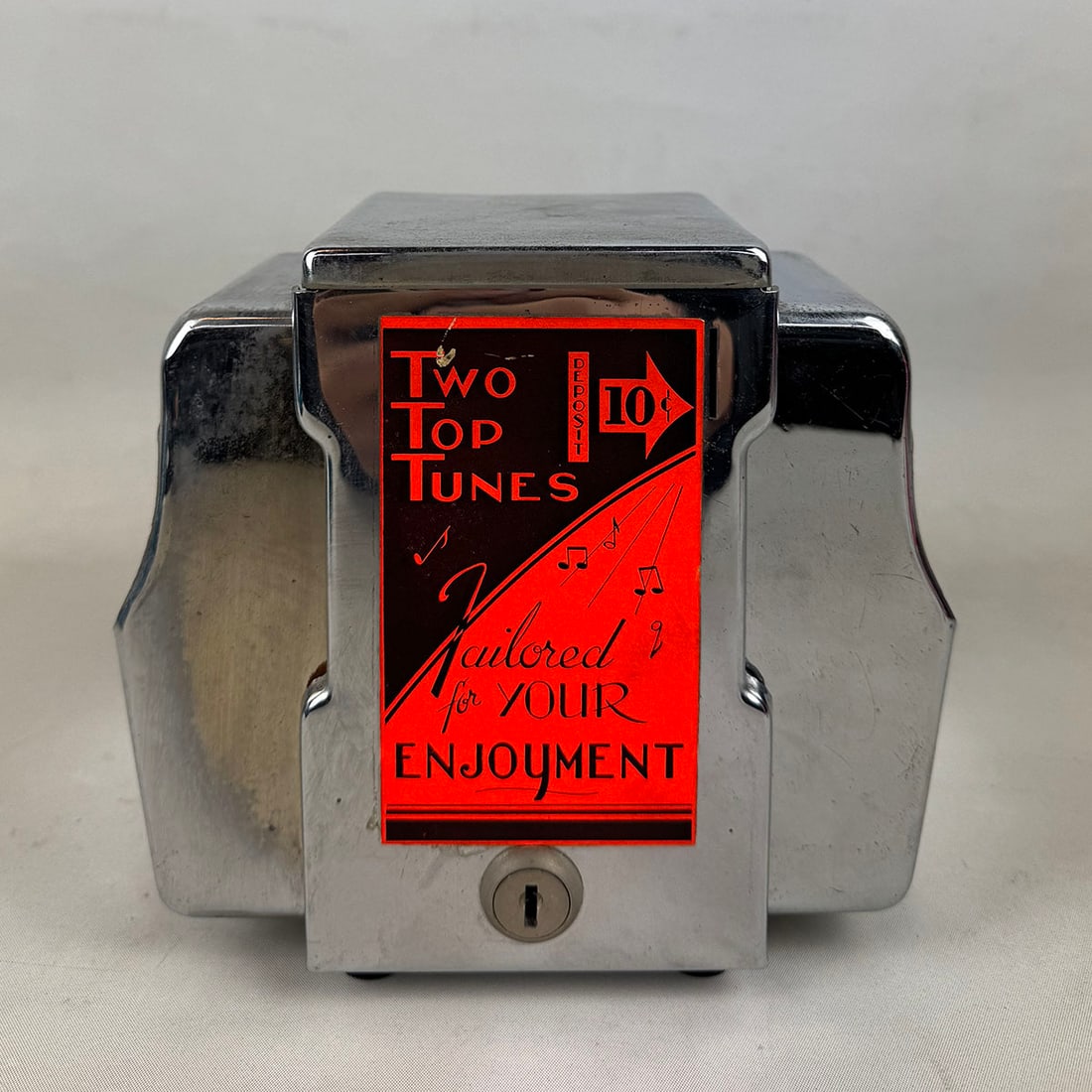 Vintage Two Top Tunes 10 Cent Jukebox Coin Box with Double Napkin Dispensers (1 of 9)