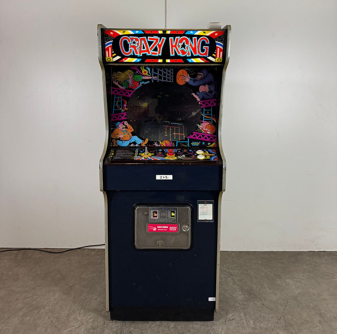 1981 Zaccaria Crazy Kong Cabinet Running Donkey Kong Junior Platform Video Game Arcade (1 of 14)