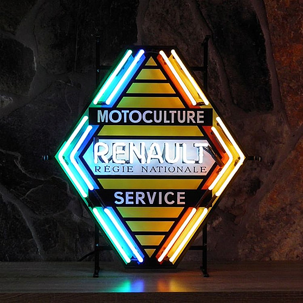 Renault Motoculture Service Neon Sign with Printed Back Plate (1 of 3)